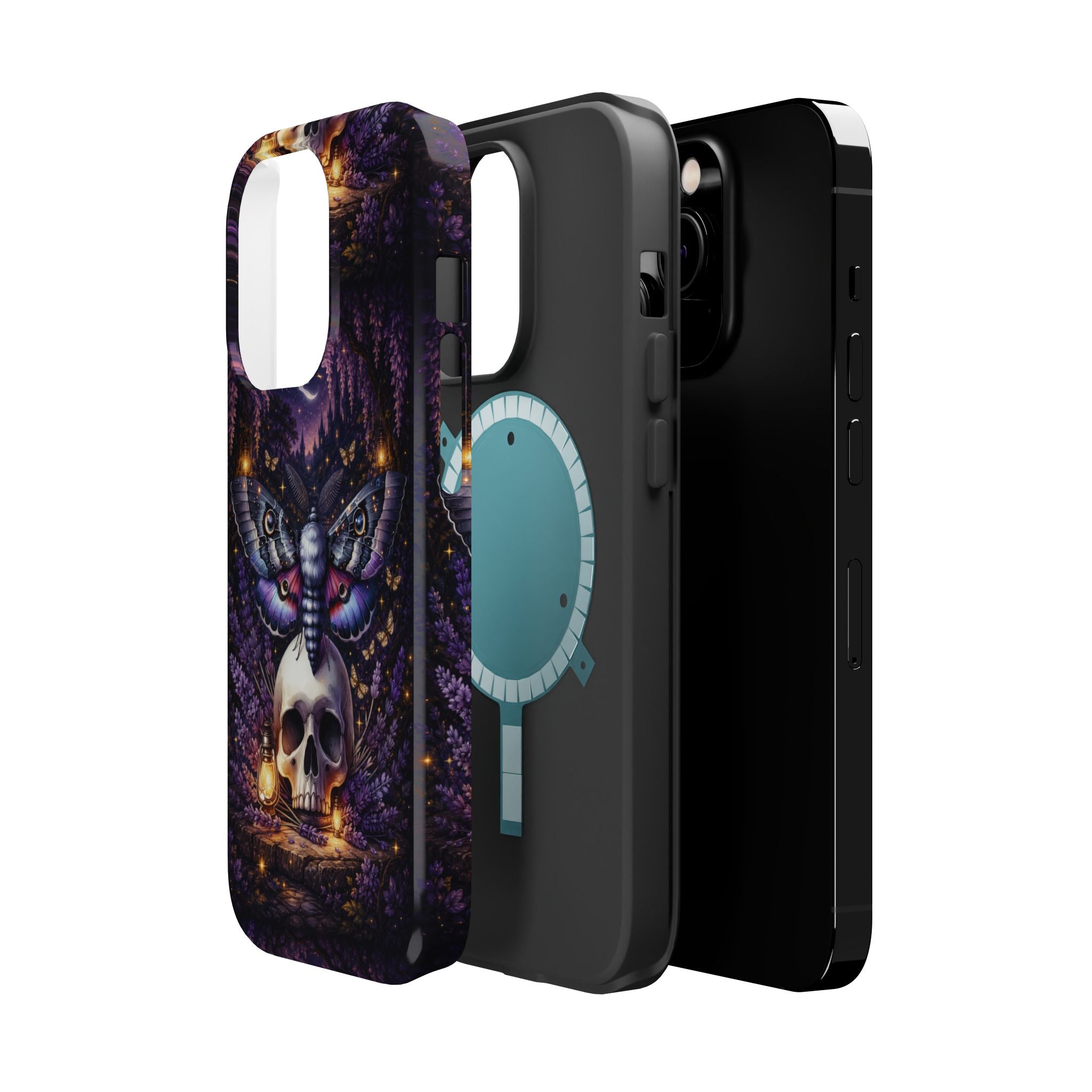 Moth & Skull Phone Case – Dark Mystical MagSafe-Compatible Cover