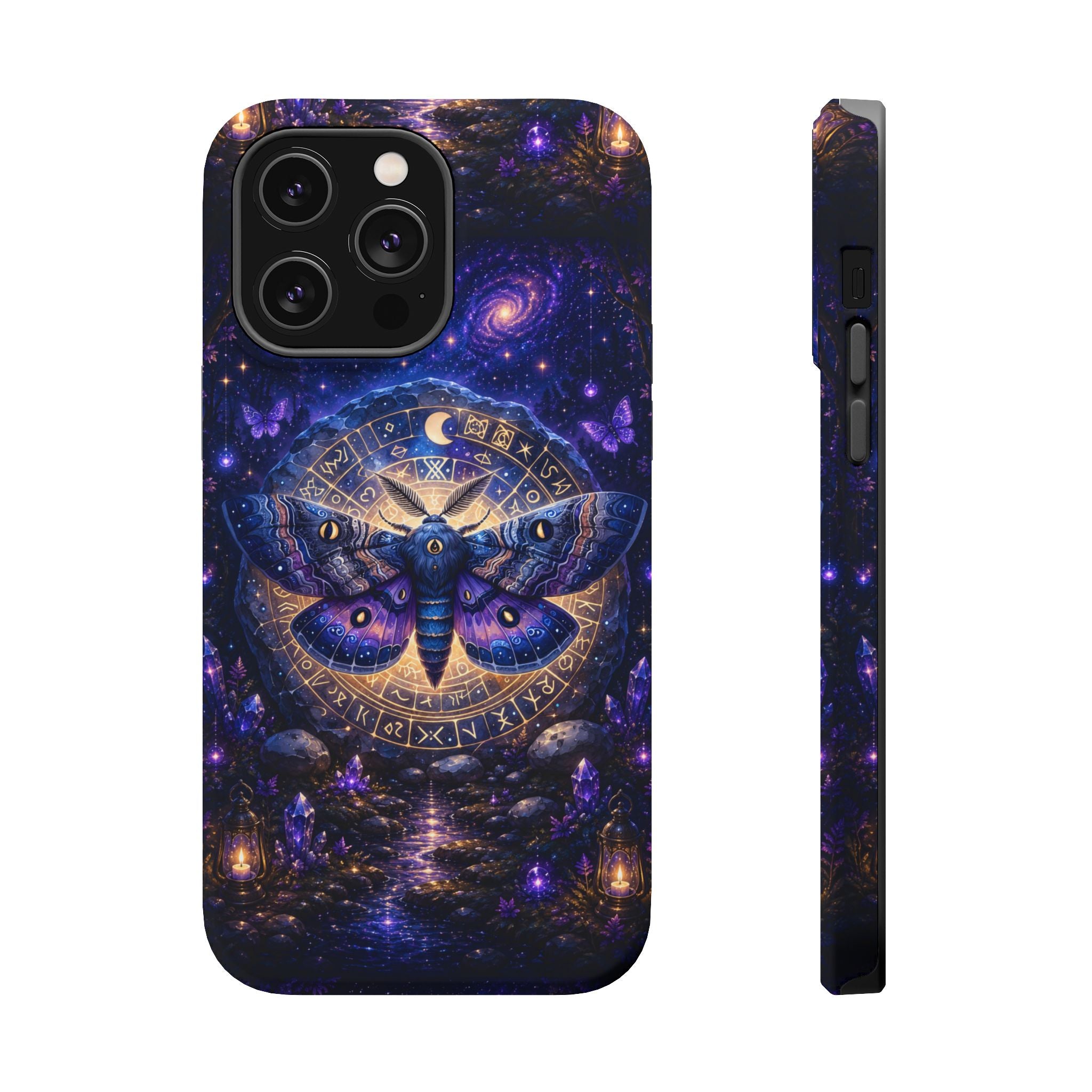 Astrological Moth Phone Case – Celestial MagSafe-Compatible Cover