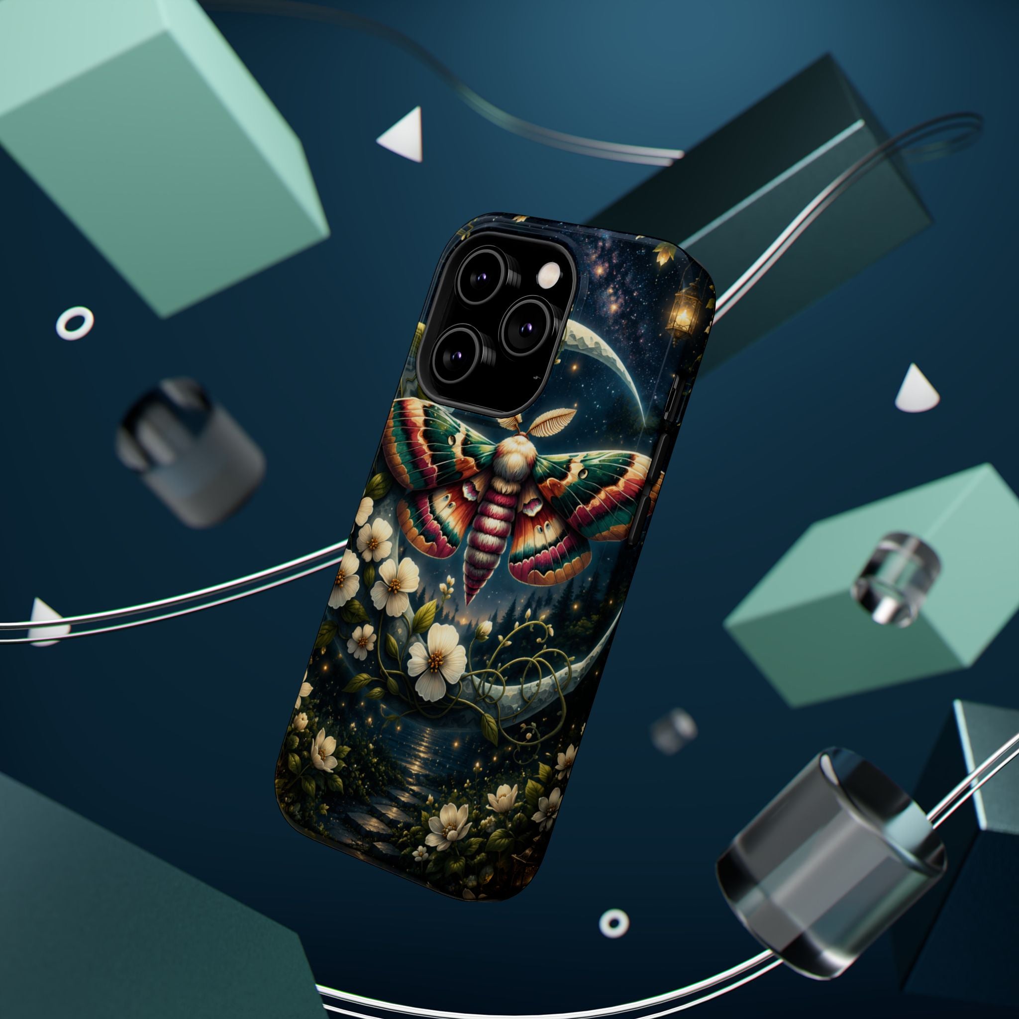Mystic Moth Floral Nightscape Phone Case – MagSafe Cover