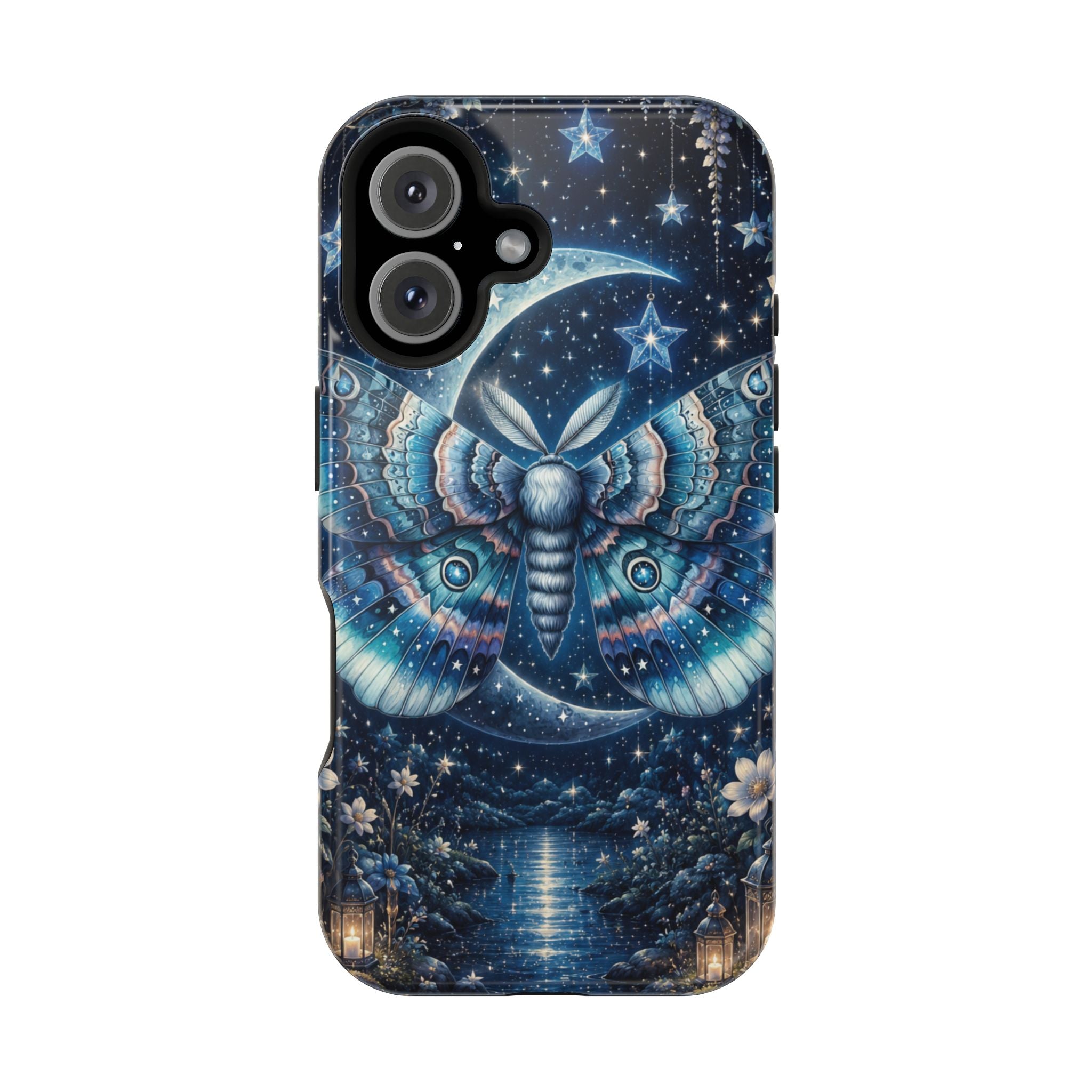 Mystic Moth Moon Phone Case – Night Sky MagSafe-Compatible Cover