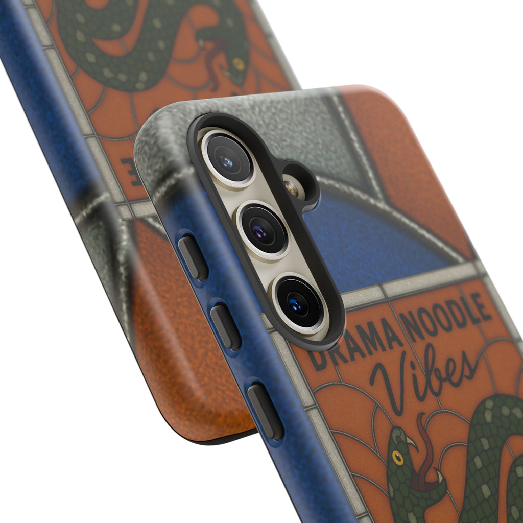 Stained Glass Snake Phone Case – Vibrant Drama Noodle Aesthetic Cover