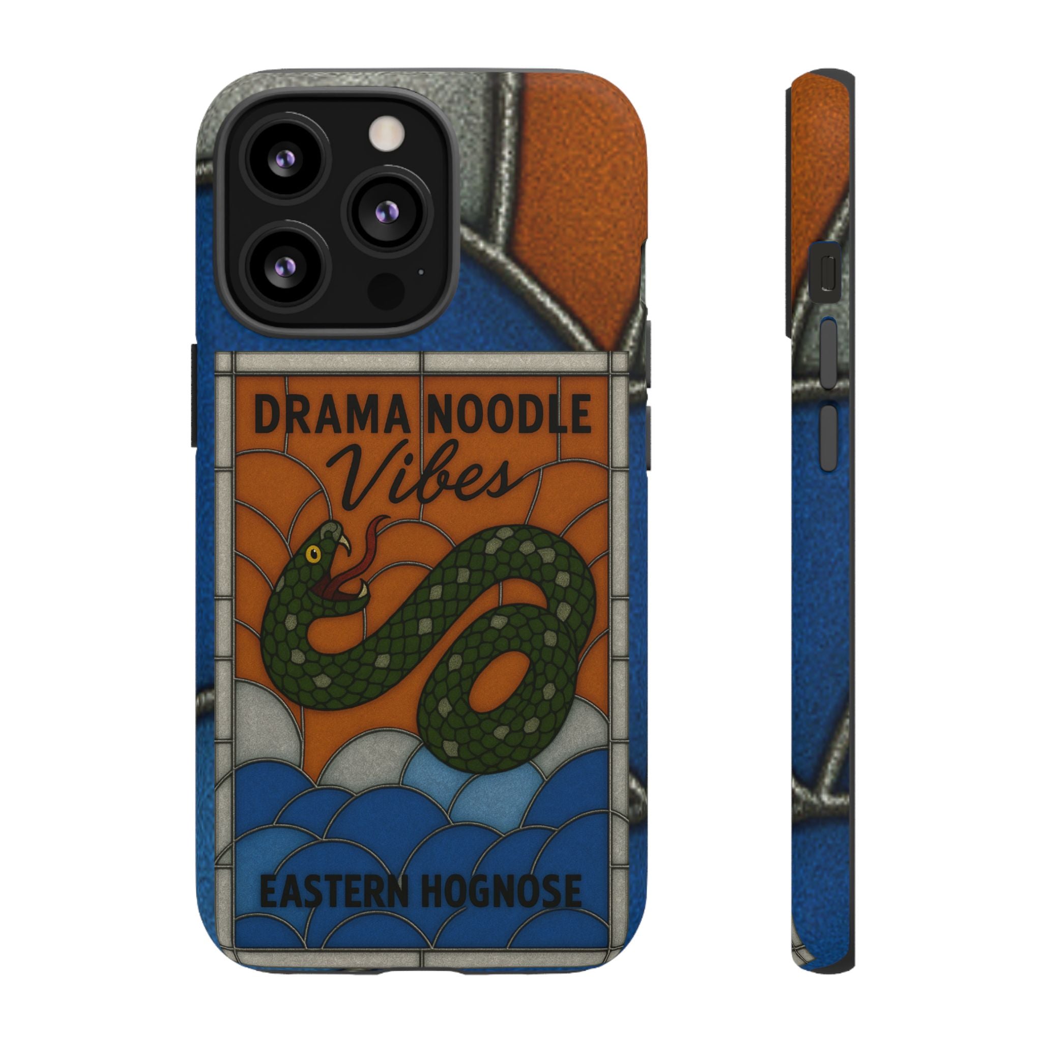 Stained Glass Snake Phone Case – Vibrant Drama Noodle Aesthetic Cover