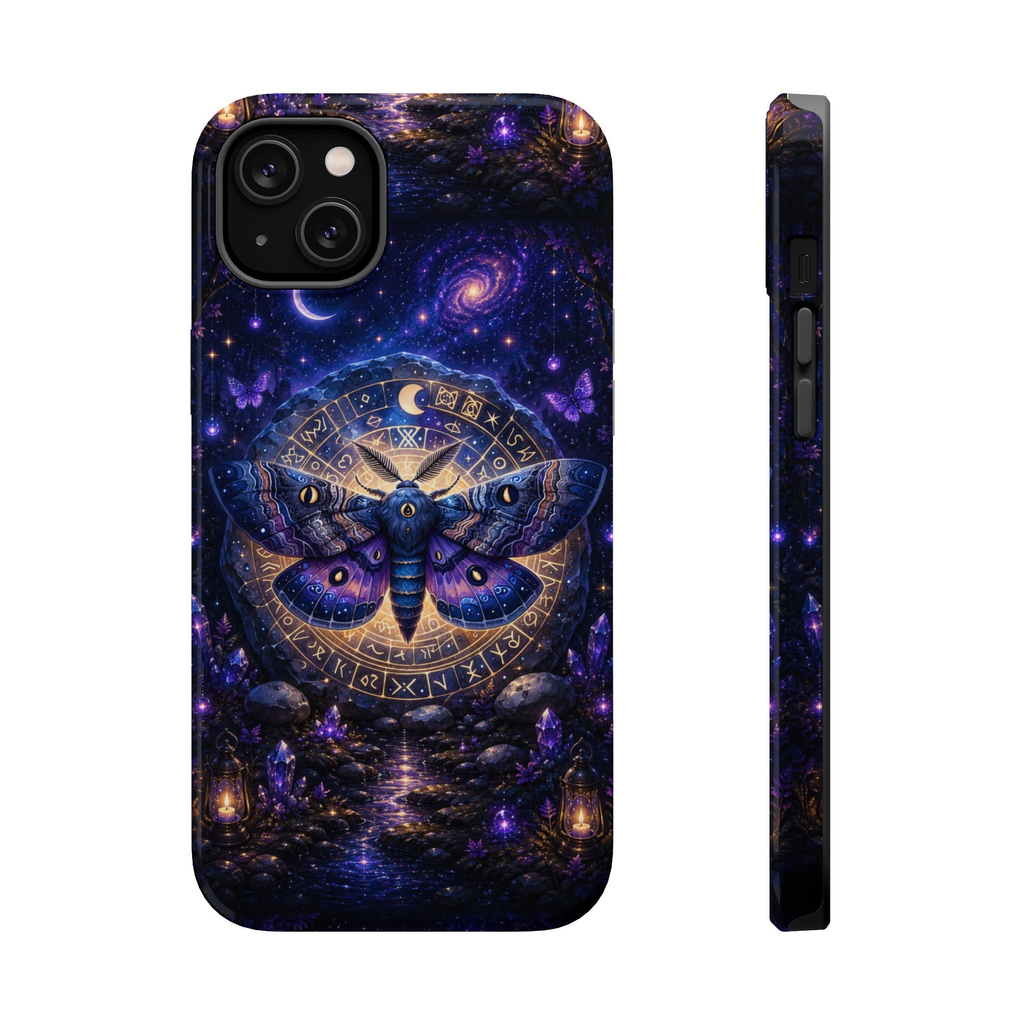 Astrological Moth Phone Case – Celestial MagSafe-Compatible Cover