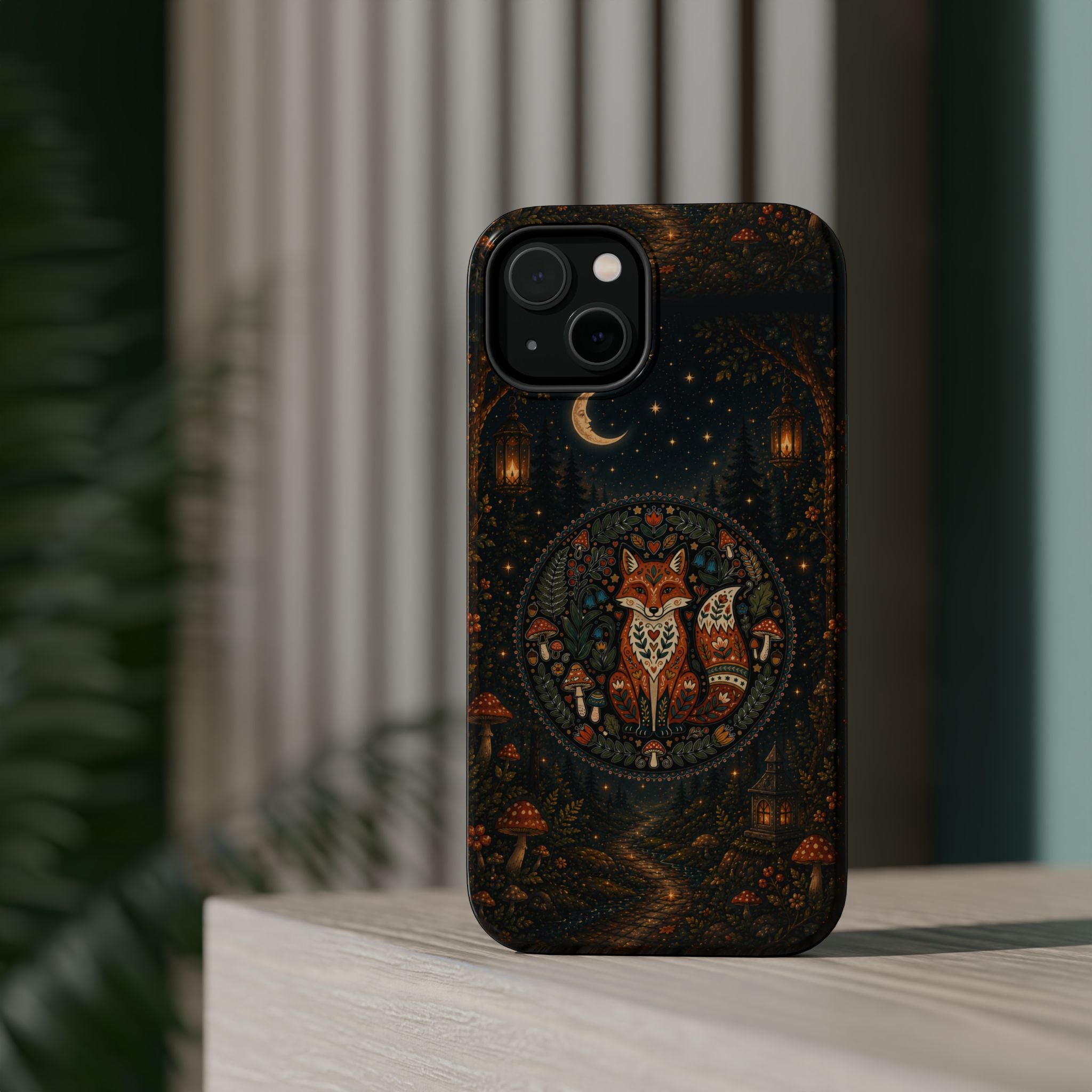 Mystic Forest Fox Phone Case – Woodland MagSafe-Compatible Cover