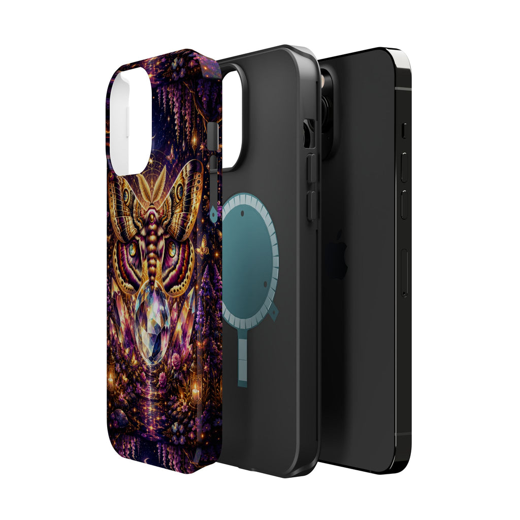 Mystic Moth Crystal Phone Case – Jewel-Toned MagSafe-Compatible Cover
