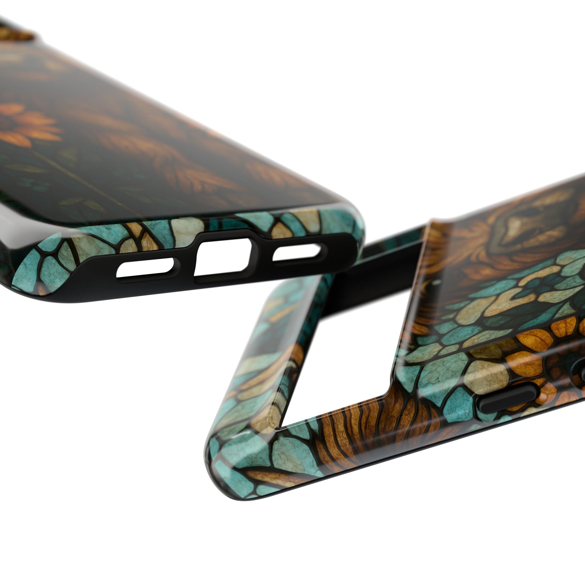 Stained Glass Baby Cow Phone Case – Sunflower Farmhouse Animal Design