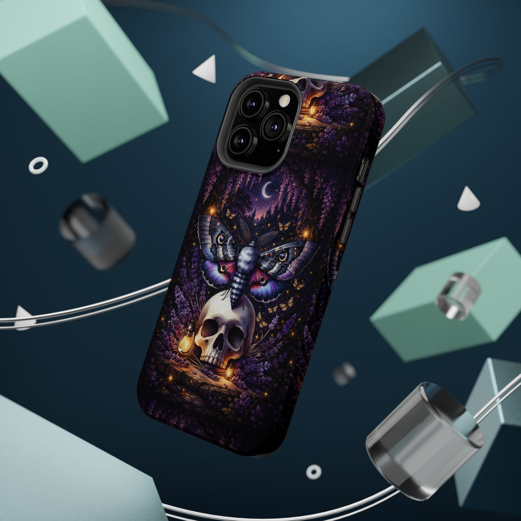 Moth & Skull Phone Case – Dark Mystical MagSafe-Compatible Cover