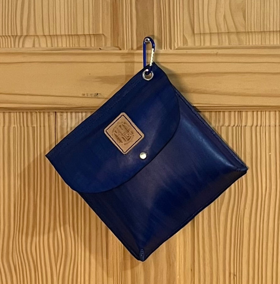 Genuine Leather Blue Haversack Bag