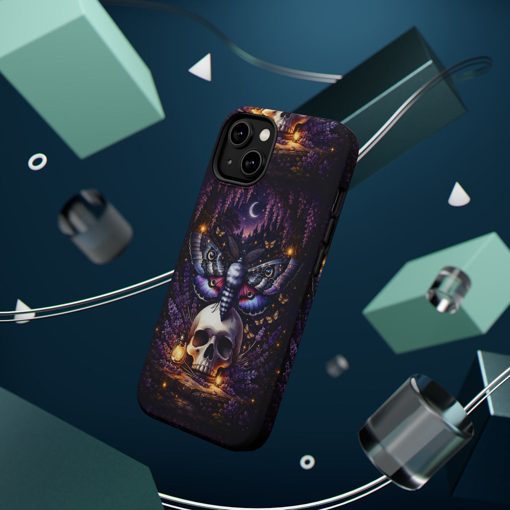 Moth & Skull Phone Case – Dark Mystical MagSafe-Compatible Cover