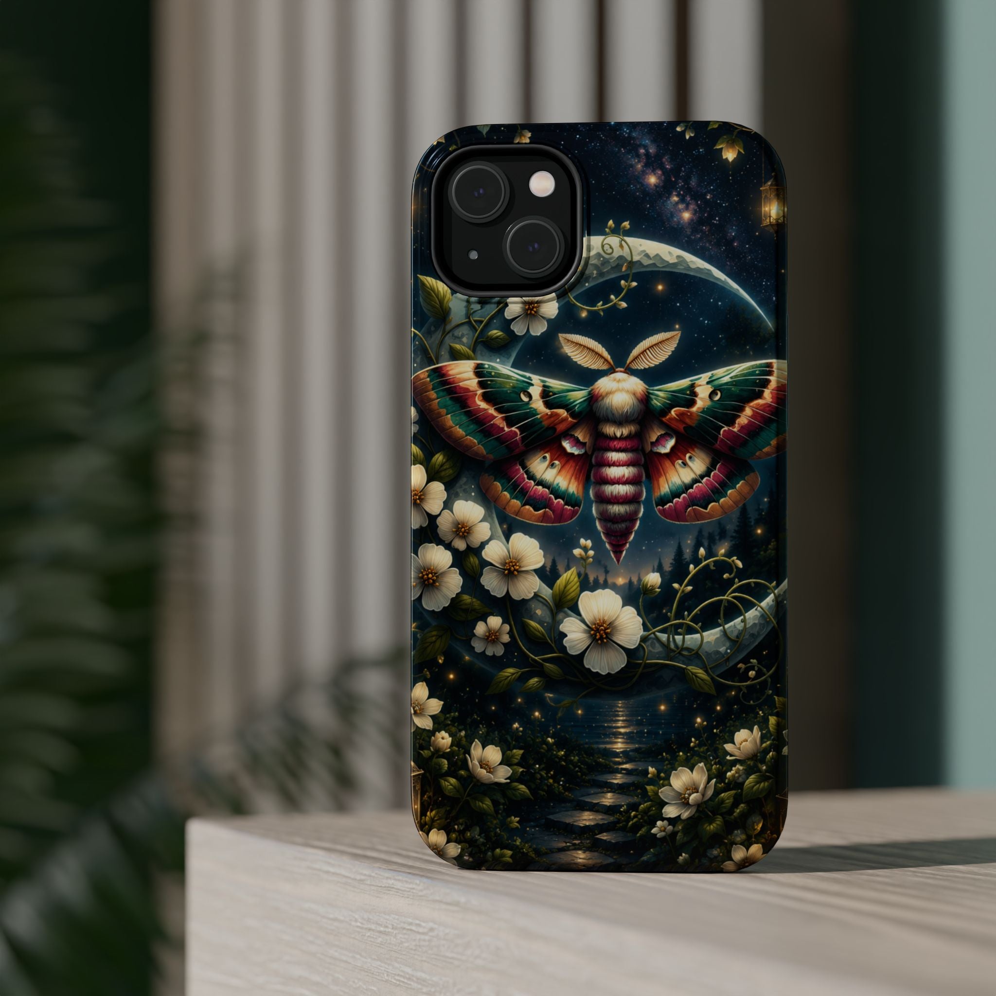Mystic Moth Floral Nightscape Phone Case – MagSafe Cover