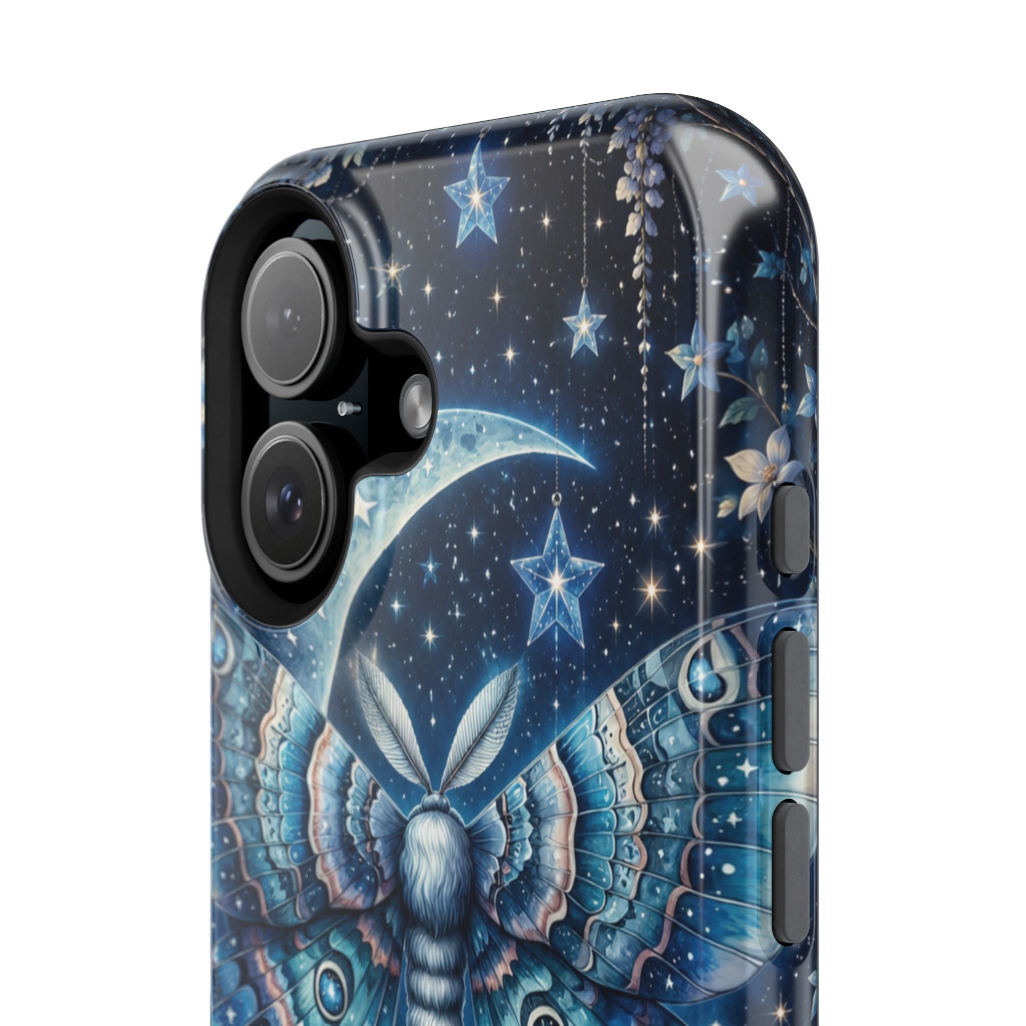 Mystic Moth Moon Phone Case – Night Sky MagSafe-Compatible Cover