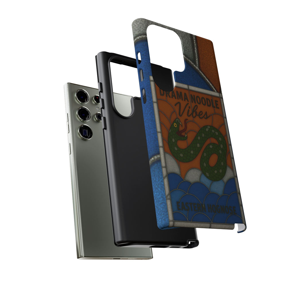 Stained Glass Snake Phone Case – Vibrant Drama Noodle Aesthetic Cover