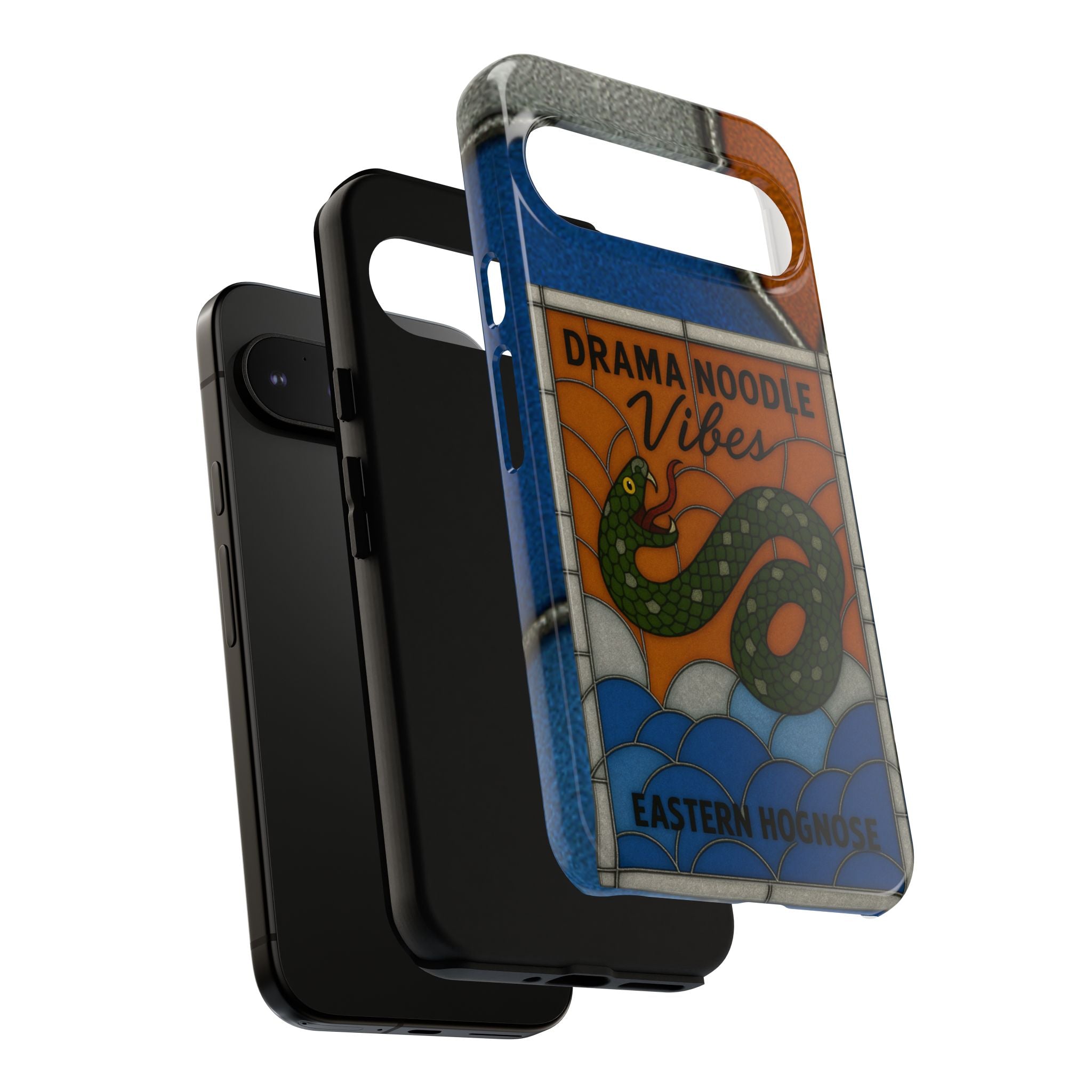 Stained Glass Snake Phone Case – Vibrant Drama Noodle Aesthetic Cover