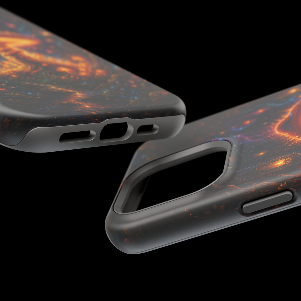 Psychedelic Glowing Mushroom Phone Case – MagSafe Galaxy Art Cover