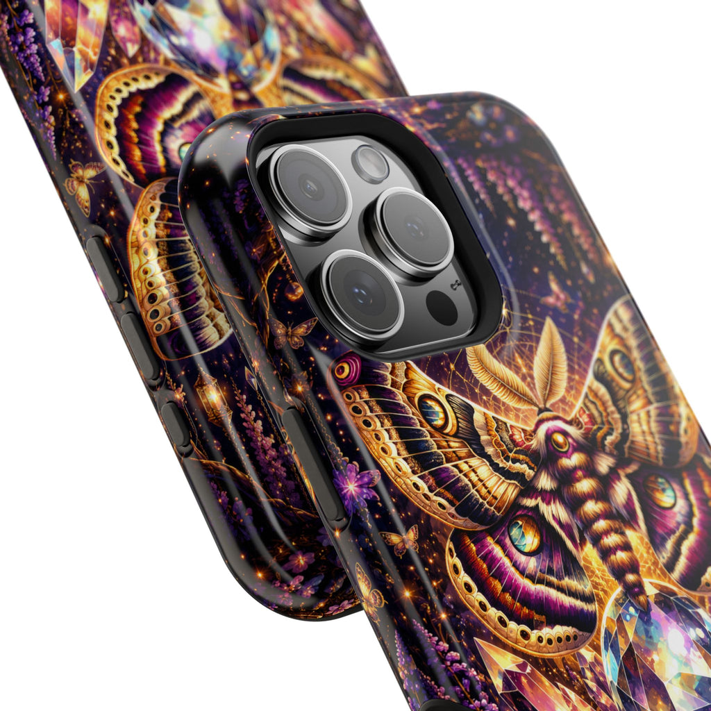 Mystic Moth Crystal Phone Case – Jewel-Toned MagSafe-Compatible Cover