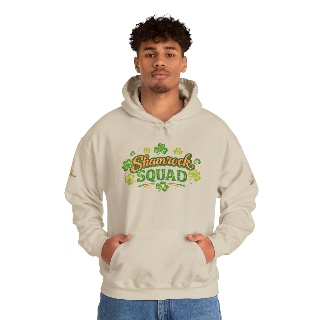 Papa Leprechaun Shamrock Squad Hoodie — St. Patrick’s Day Green Clover Sweatshirt