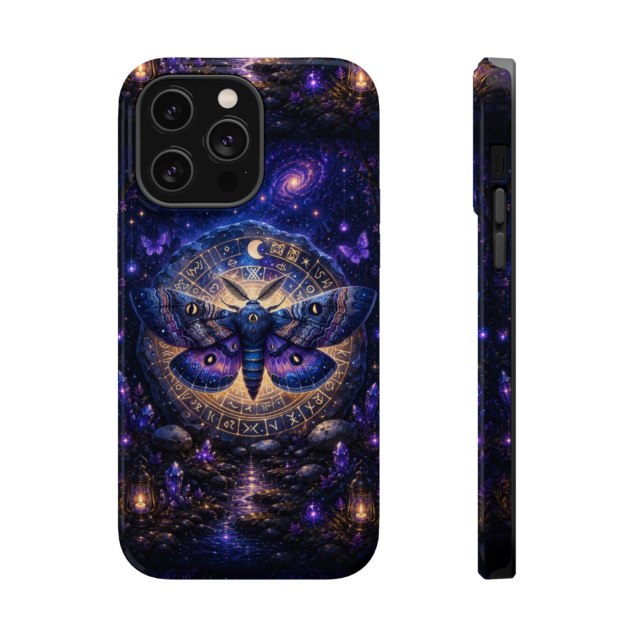 Astrological Moth Phone Case – Celestial MagSafe-Compatible Cover