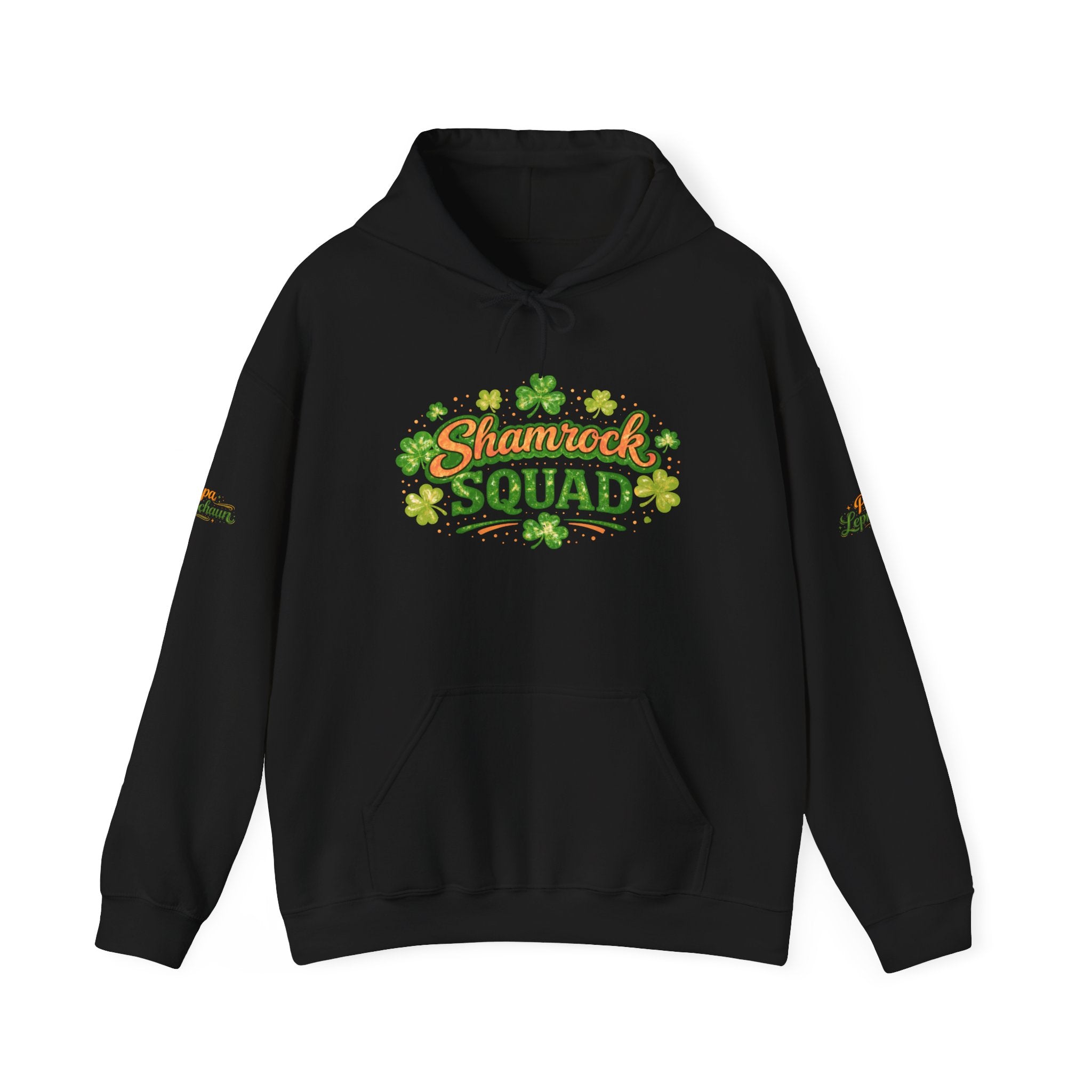 Papa Leprechaun Shamrock Squad Hoodie — St. Patrick’s Day Green Clover Sweatshirt
