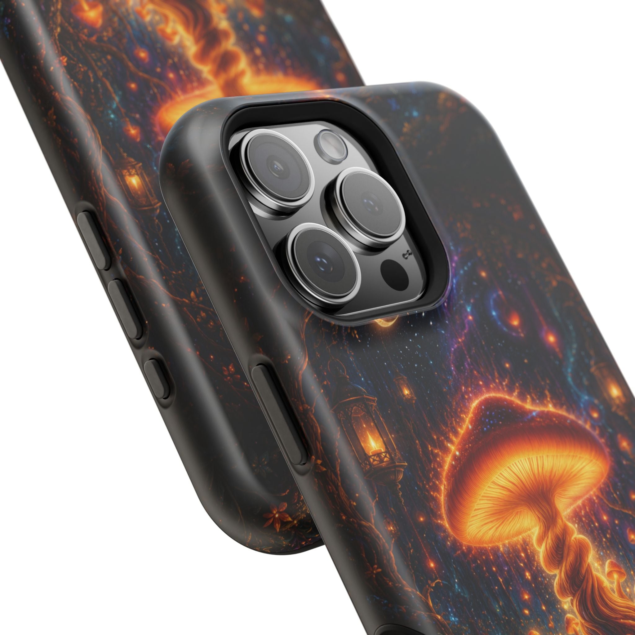 Psychedelic Glowing Mushroom Phone Case – MagSafe Galaxy Art Cover