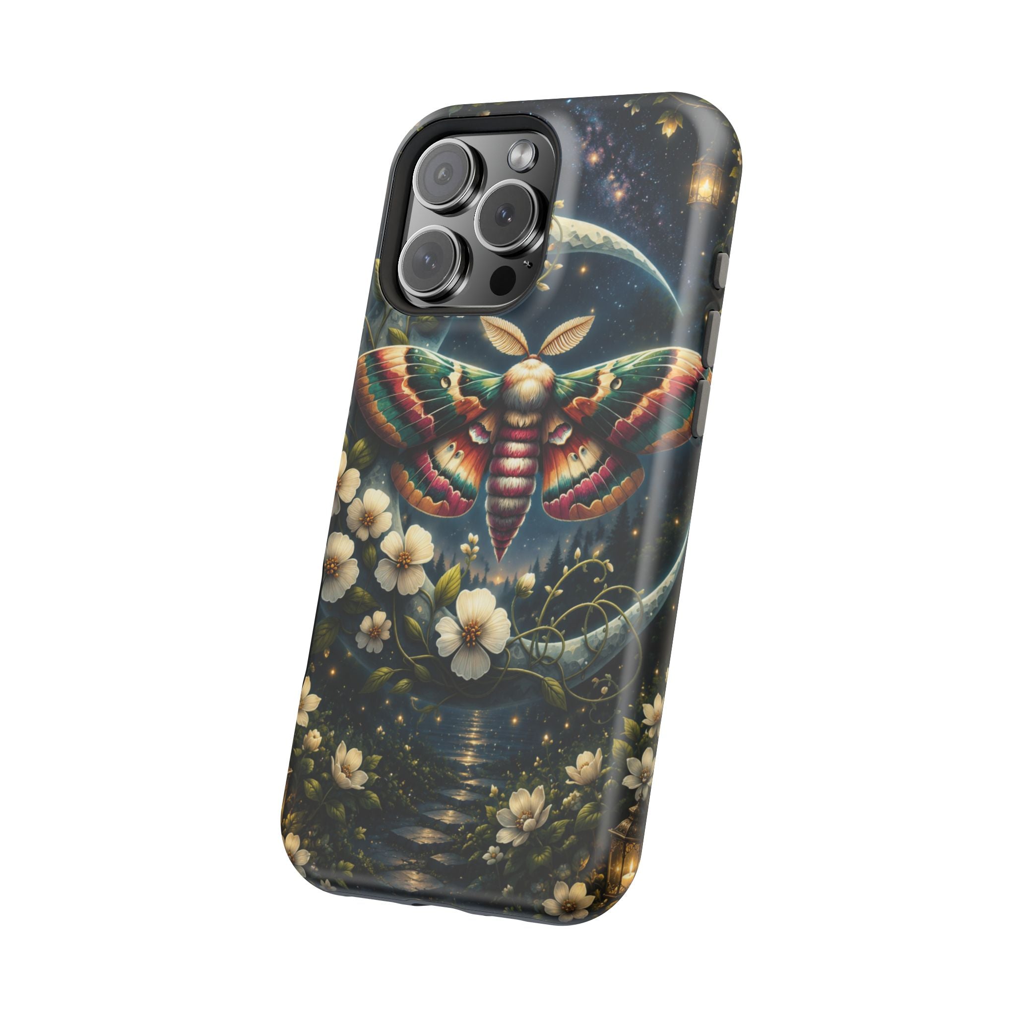 Mystic Moth Floral Nightscape Phone Case – MagSafe Cover