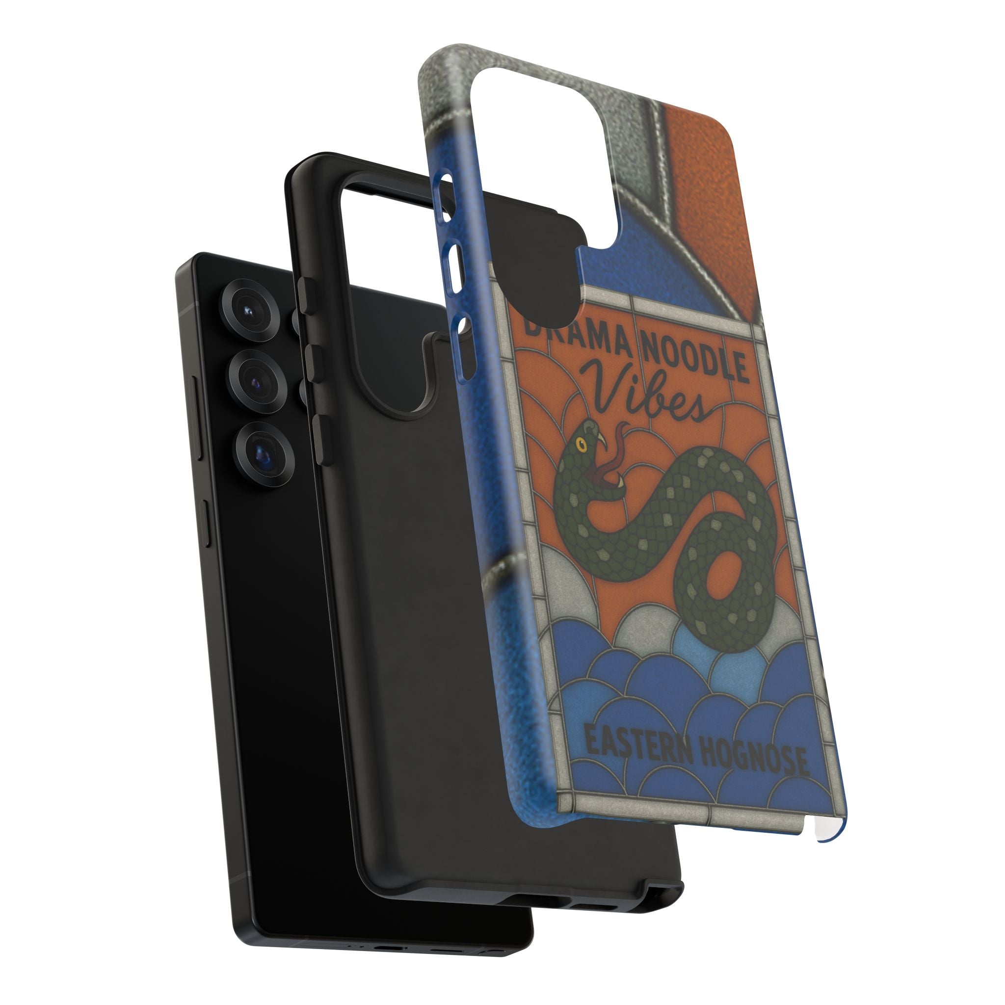 Stained Glass Snake Phone Case – Vibrant Drama Noodle Aesthetic Cover