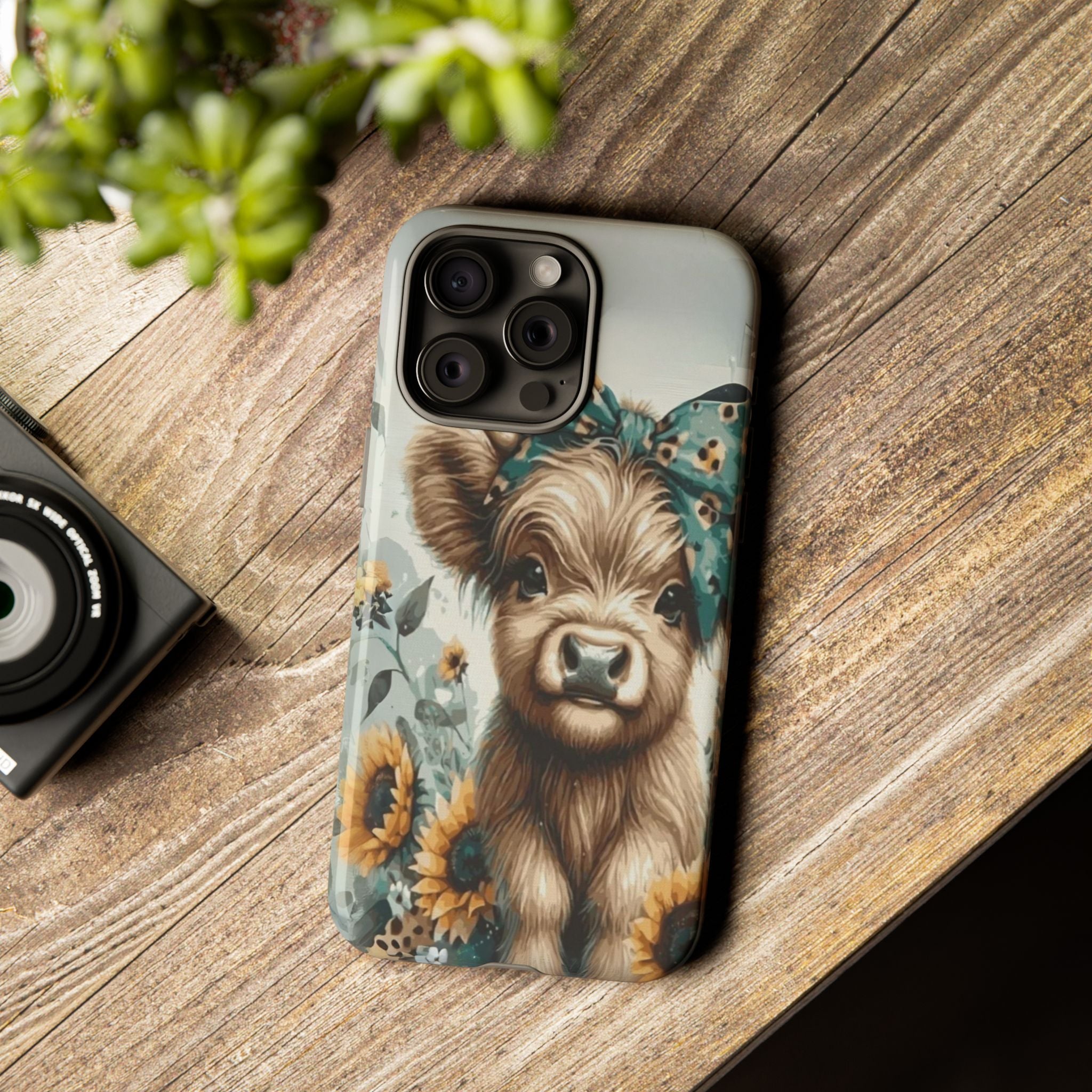 Adorable Cow Phone Case – Floral Farmhouse Design, Cute Animal Lover Gift