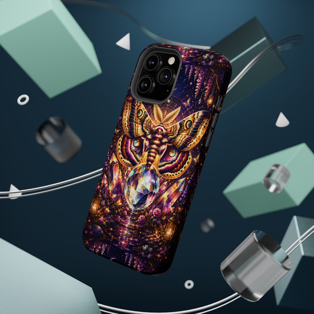 Mystic Moth Crystal Phone Case – Jewel-Toned MagSafe-Compatible Cover