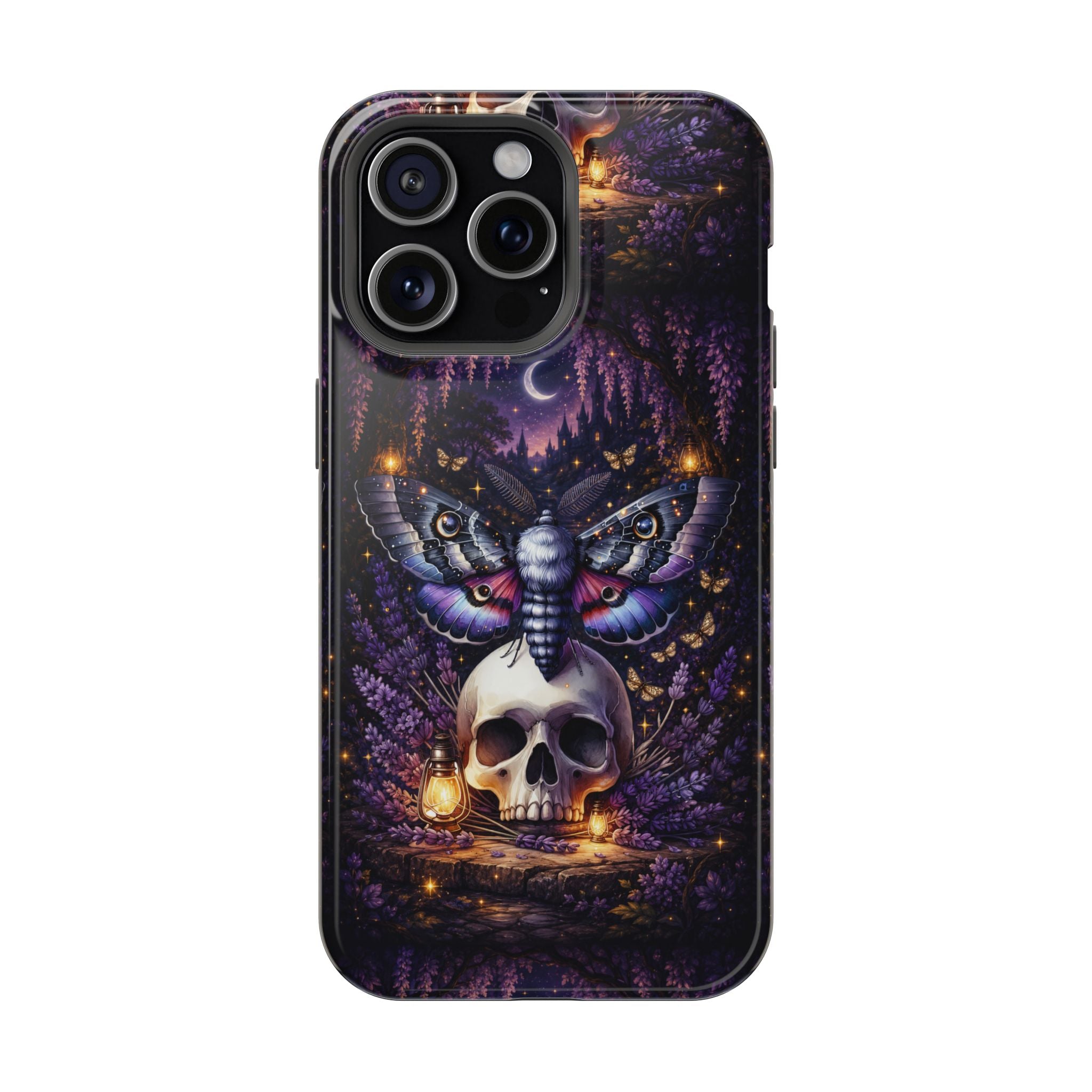 Moth & Skull Phone Case – Dark Mystical MagSafe-Compatible Cover