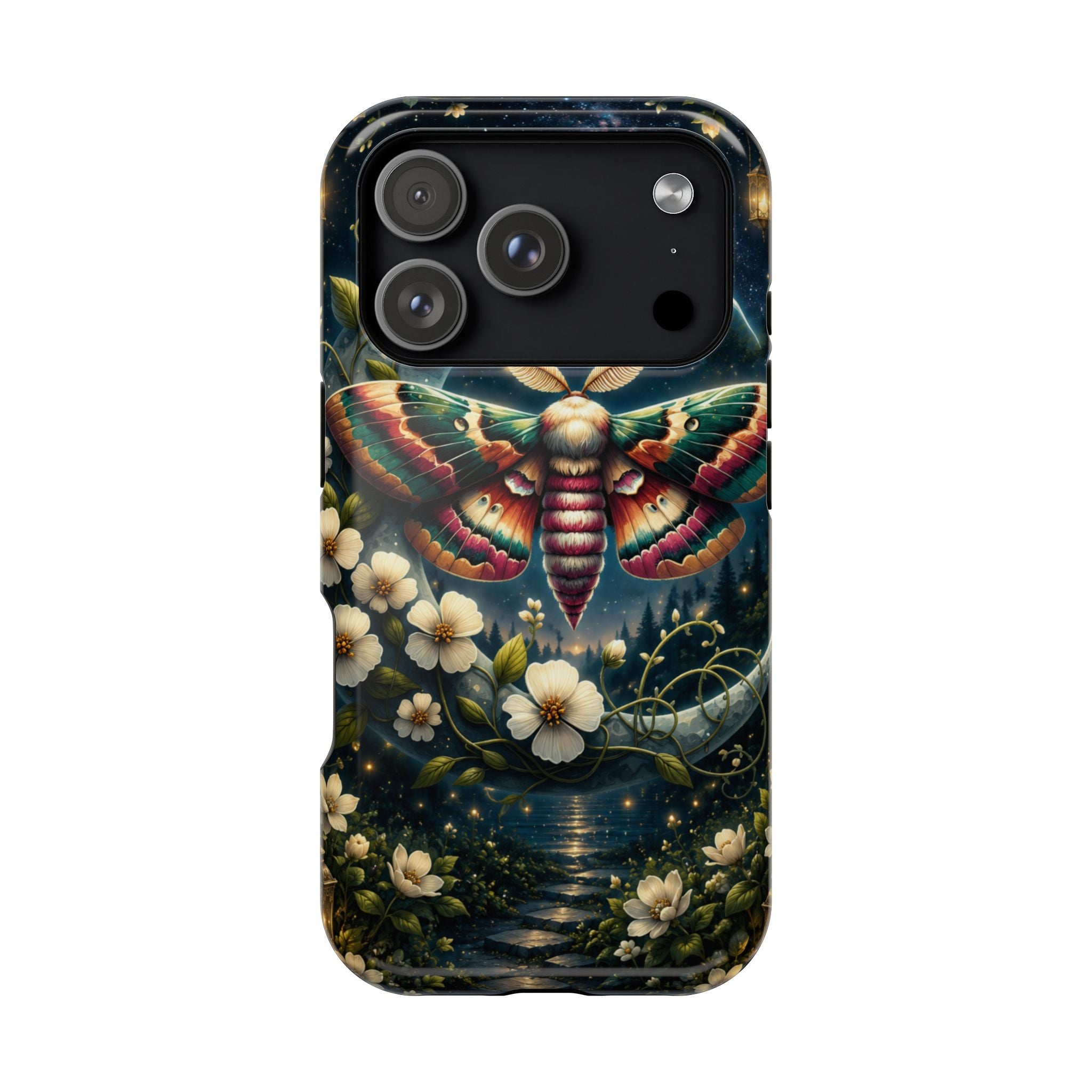 Mystic Moth Floral Nightscape Phone Case – MagSafe Cover