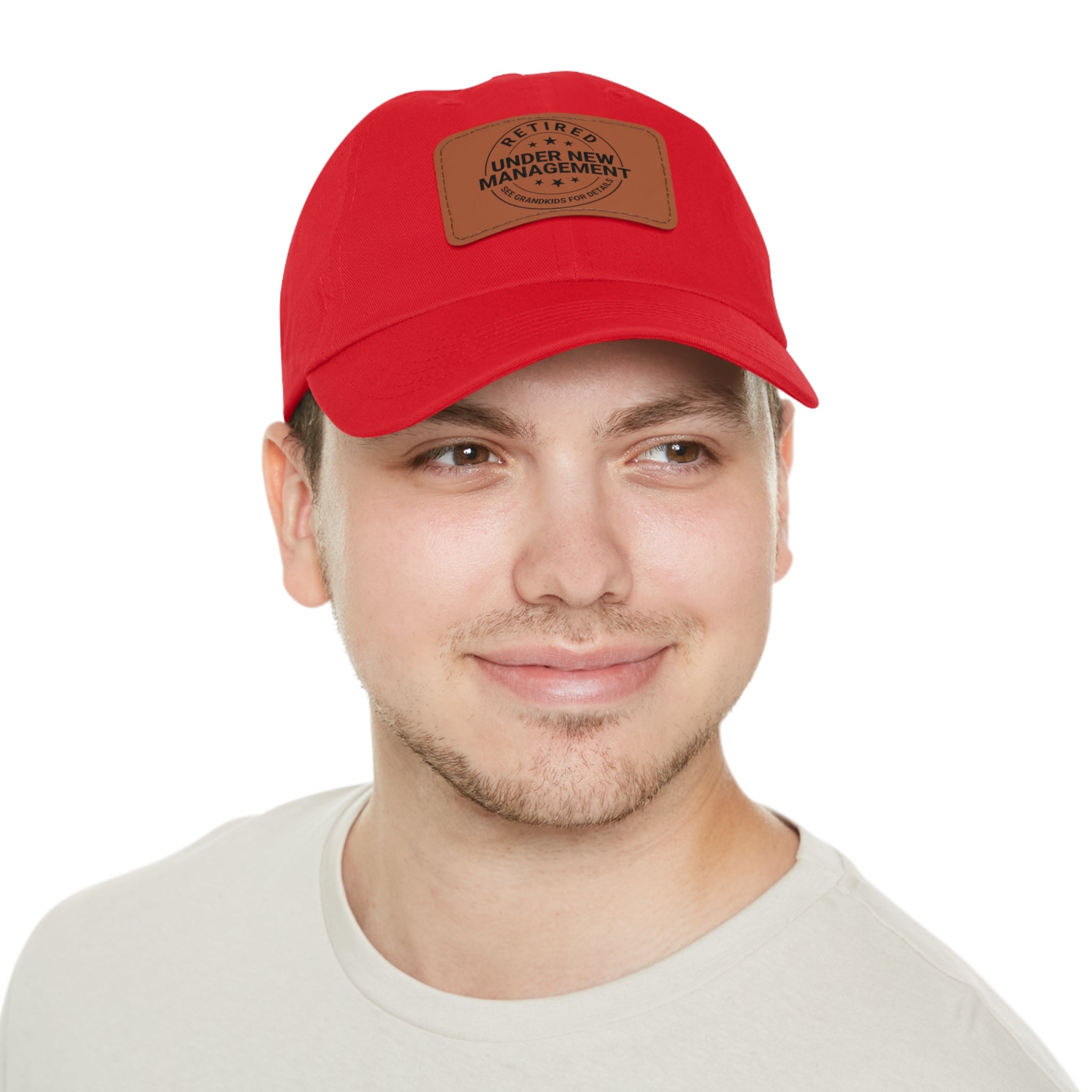 Retired 'Under New Management' Leather Patch Dad Hat