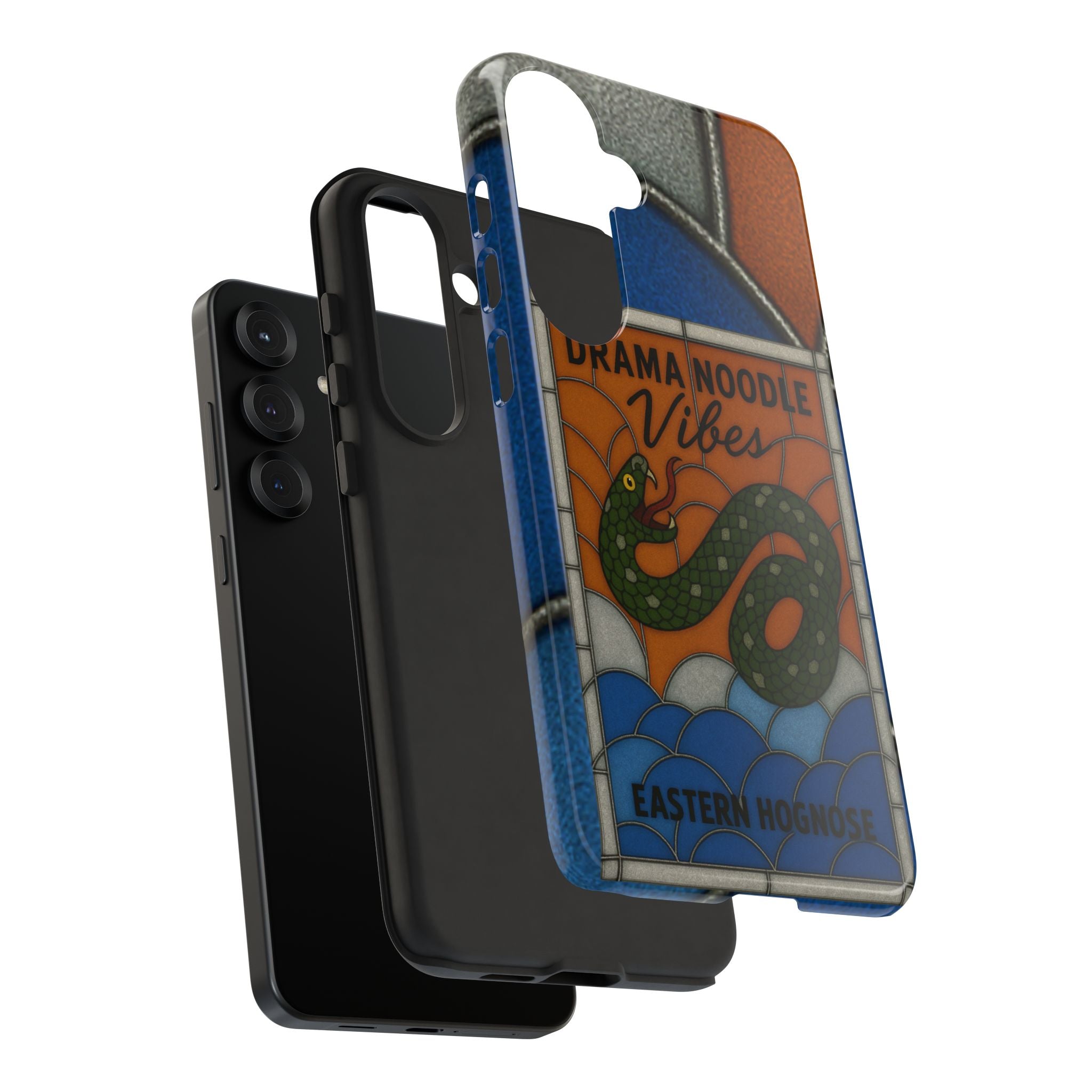 Stained Glass Snake Phone Case – Vibrant Drama Noodle Aesthetic Cover
