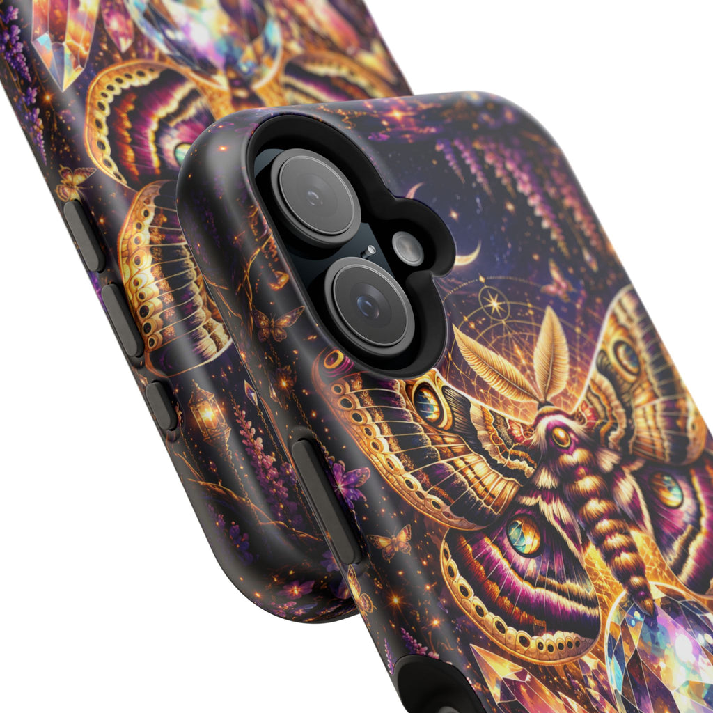Mystic Moth Crystal Phone Case – Jewel-Toned MagSafe-Compatible Cover
