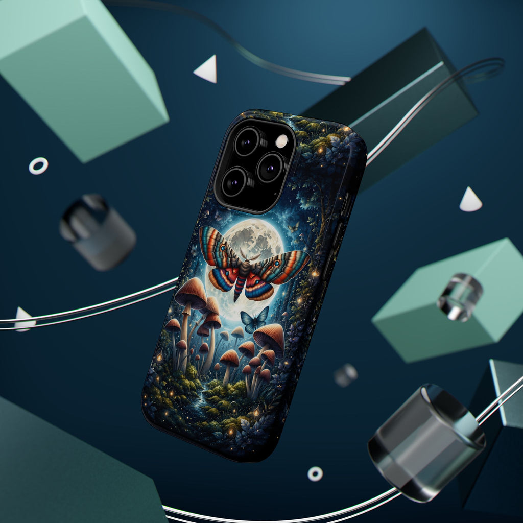 Mystic Moth Moon Phone Case – Whimsical MagSafe-Compatible Cover