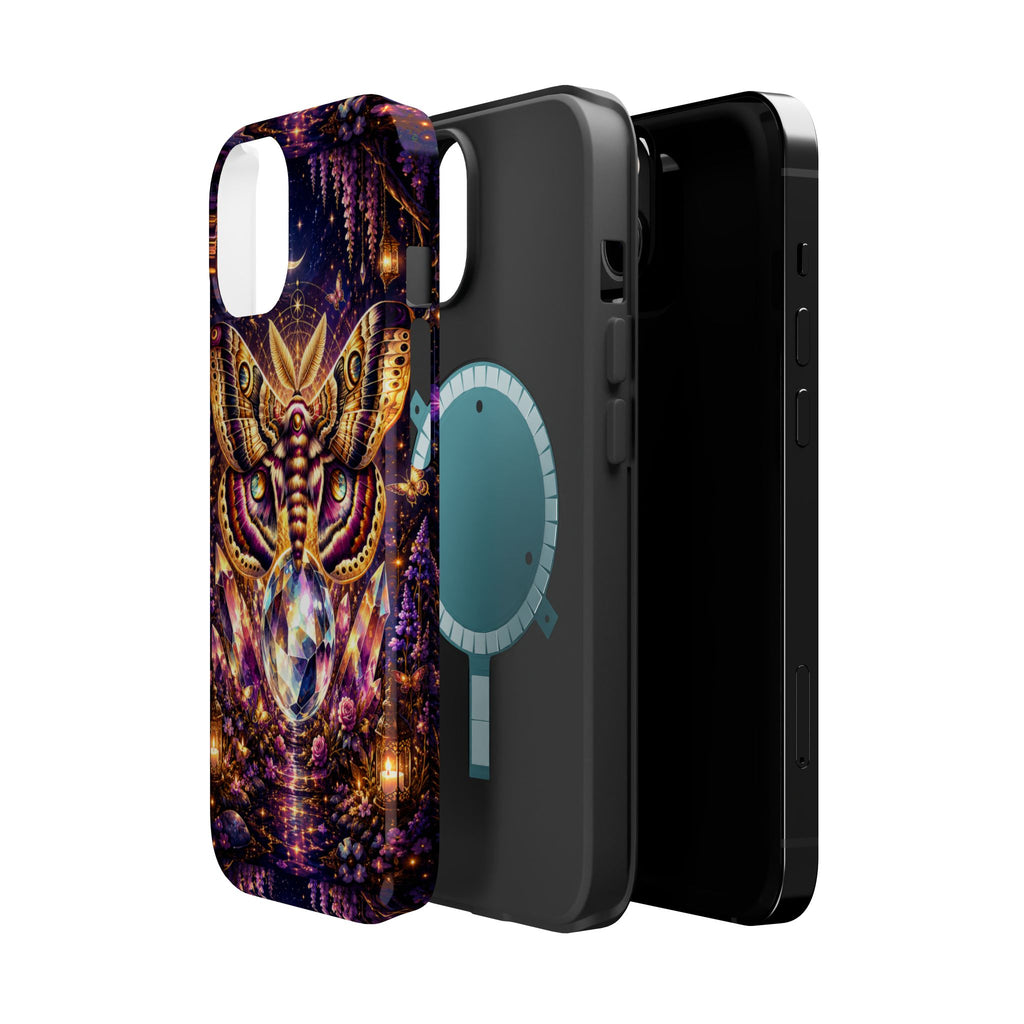 Mystic Moth Crystal Phone Case – Jewel-Toned MagSafe-Compatible Cover
