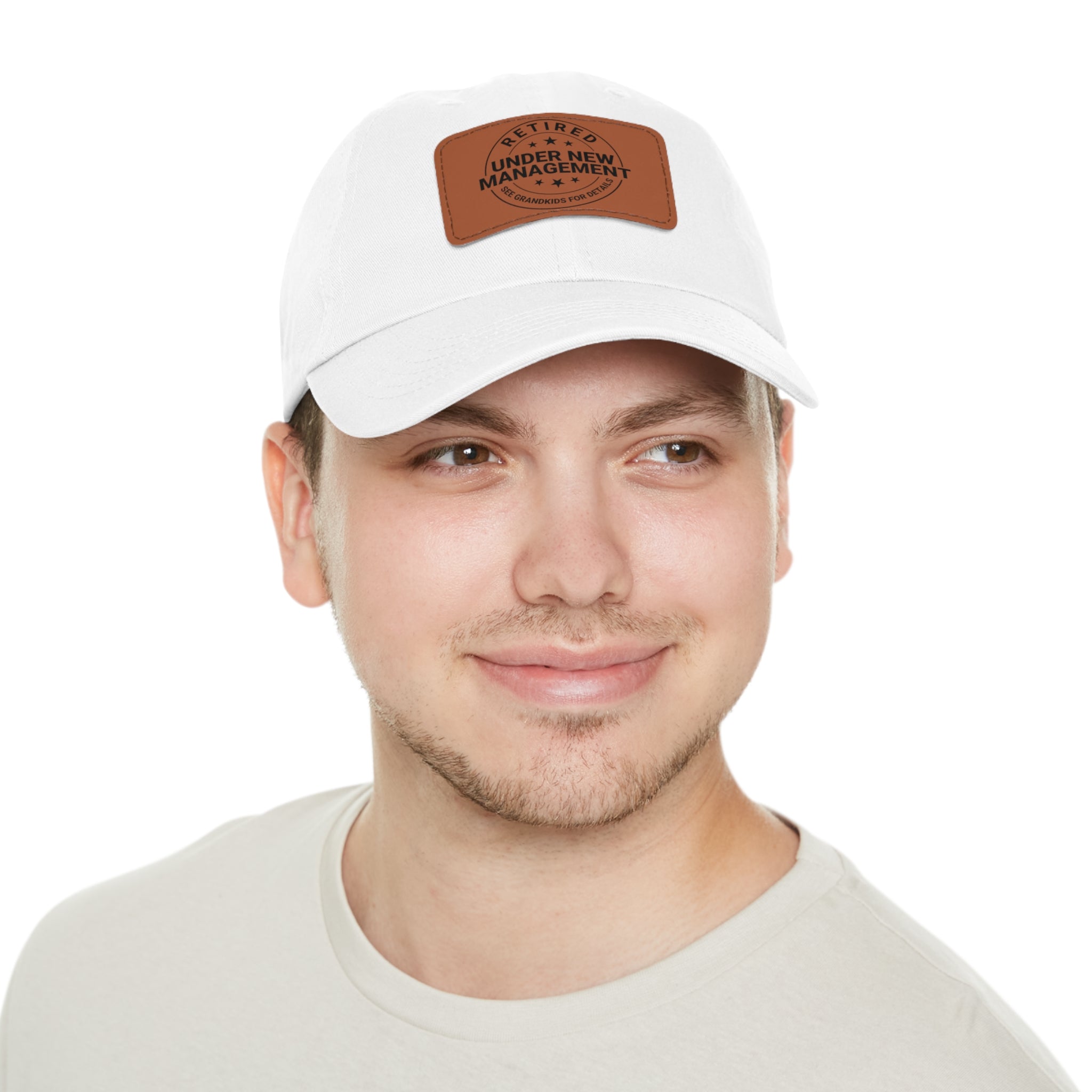 Retired 'Under New Management' Leather Patch Dad Hat