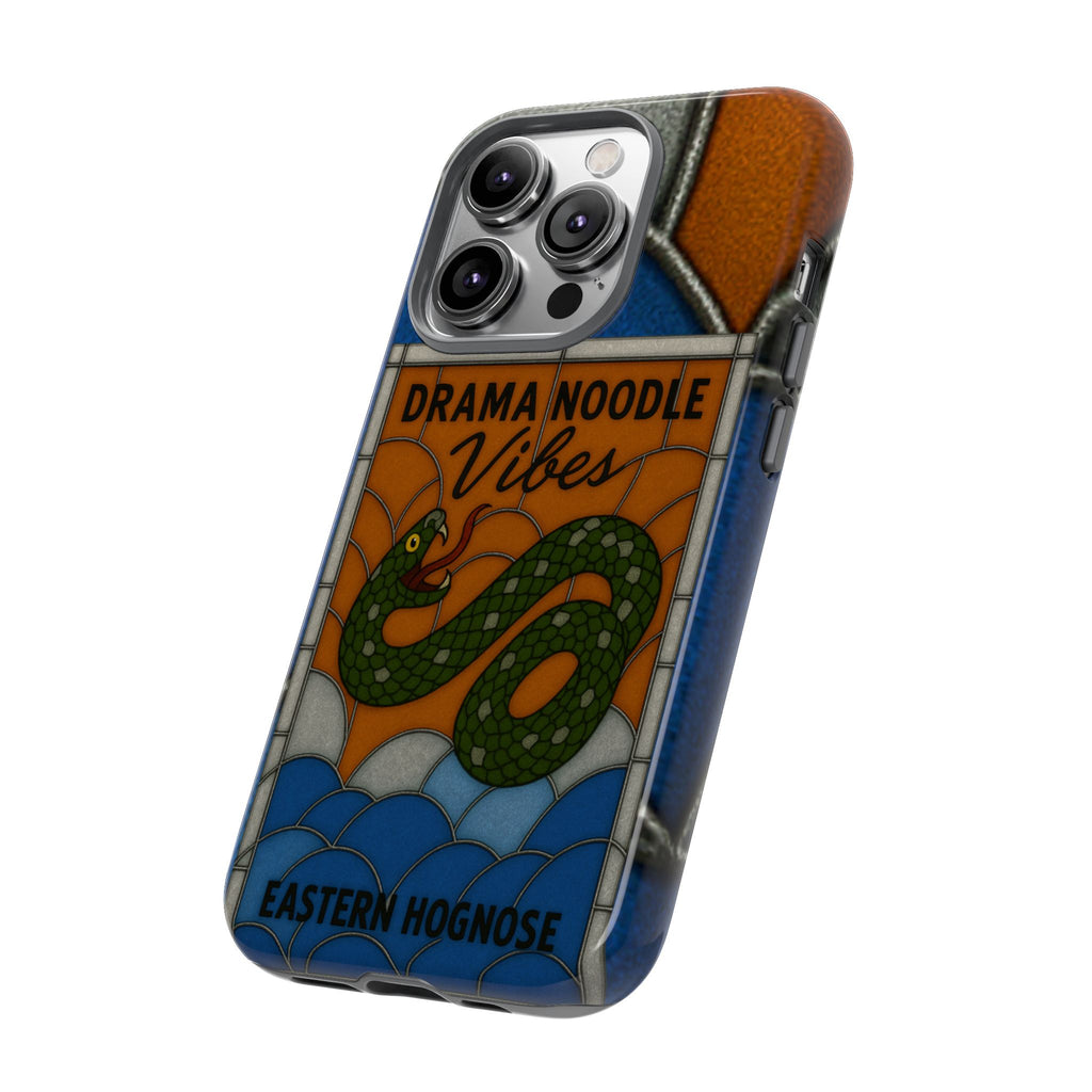Stained Glass Snake Phone Case – Vibrant Drama Noodle Aesthetic Cover