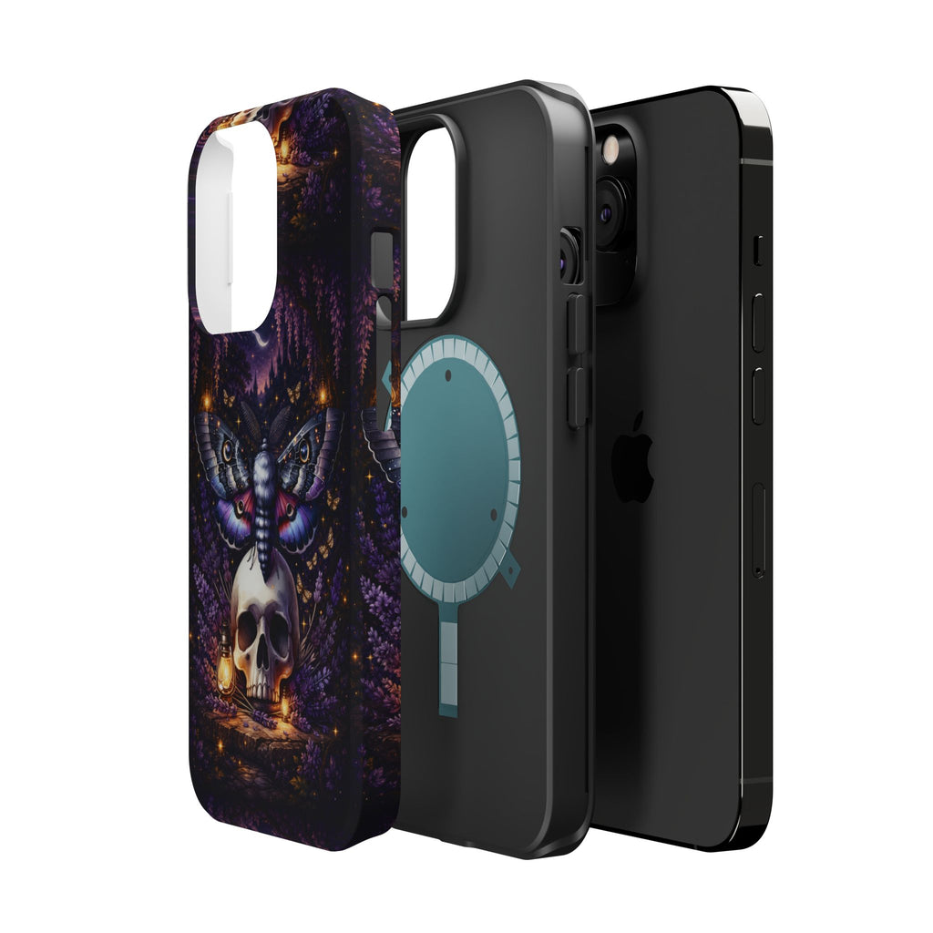 Moth & Skull Phone Case – Dark Mystical MagSafe-Compatible Cover