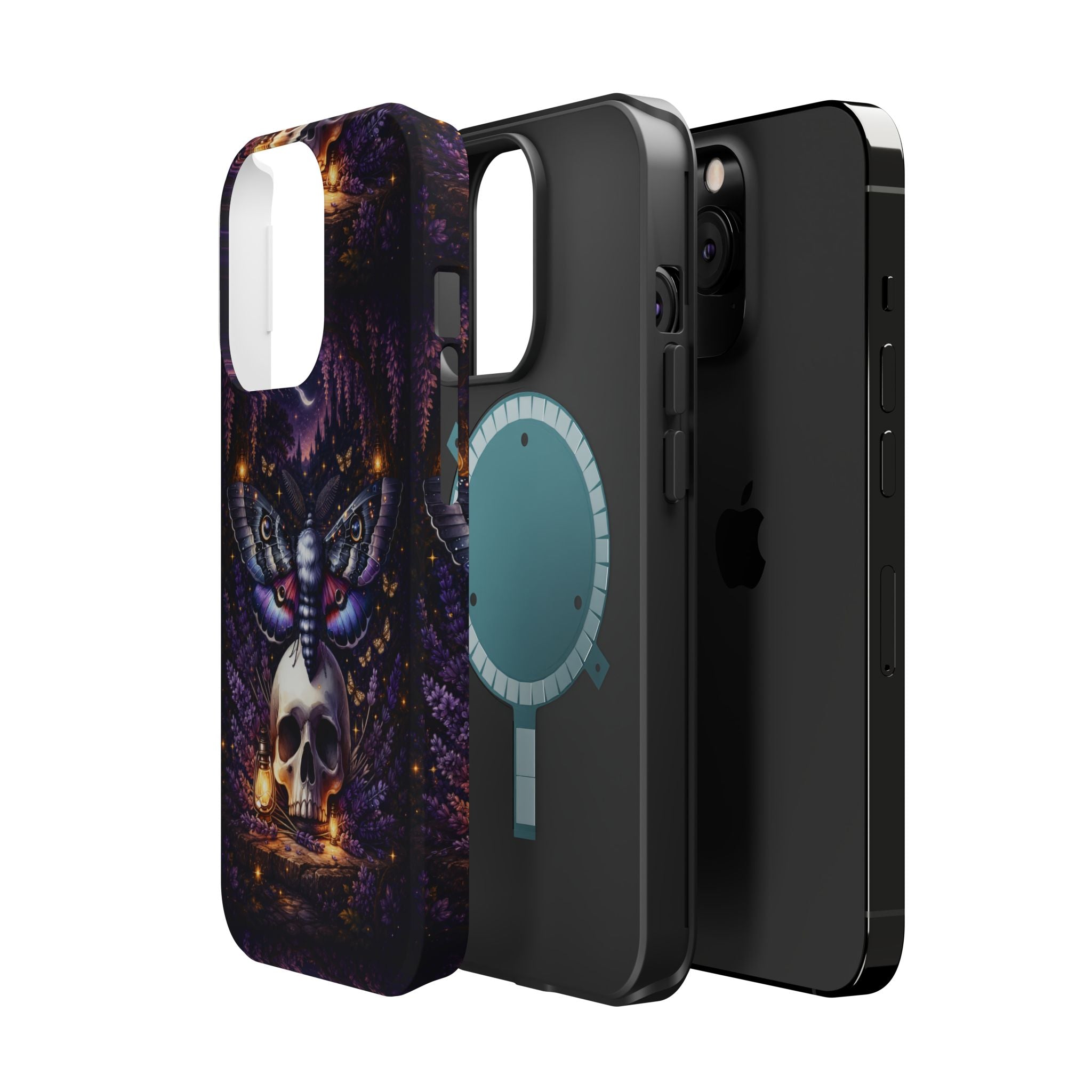 Moth & Skull Phone Case – Dark Mystical MagSafe-Compatible Cover
