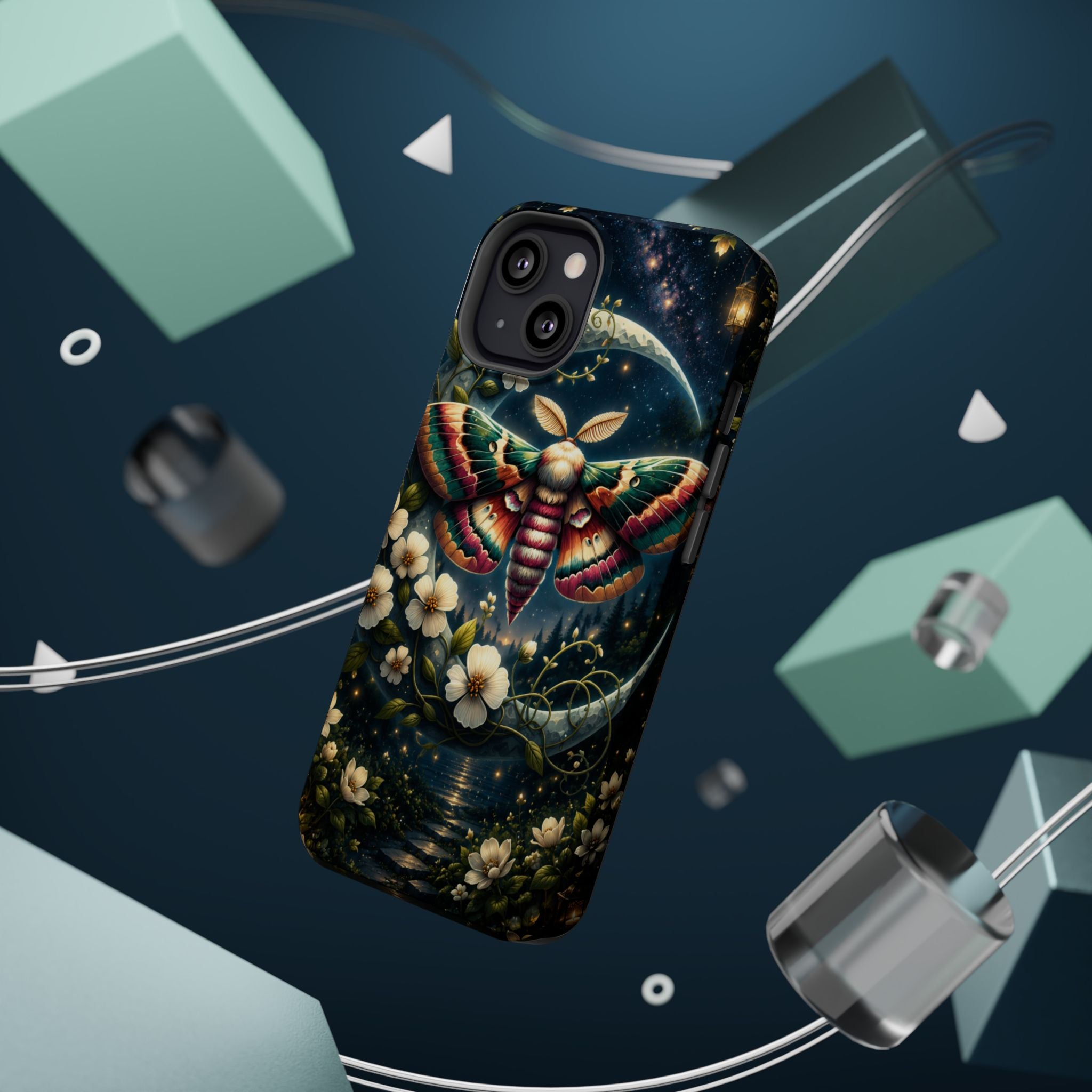 Mystic Moth Floral Nightscape Phone Case – MagSafe Cover