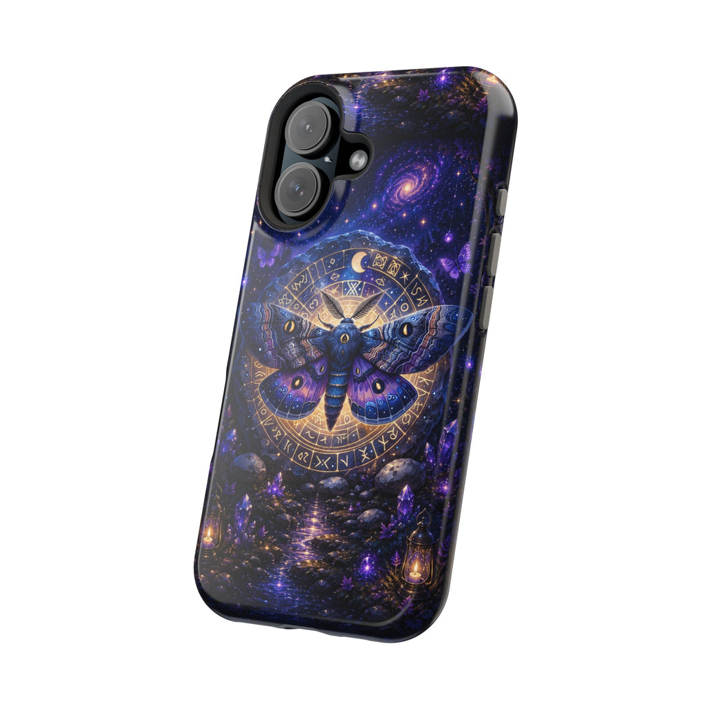 Astrological Moth Phone Case – Celestial MagSafe-Compatible Cover