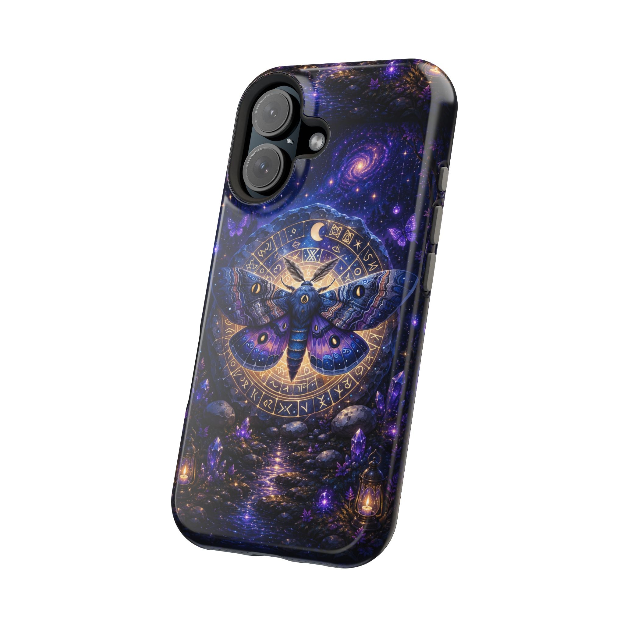 Astrological Moth Phone Case – Celestial MagSafe-Compatible Cover
