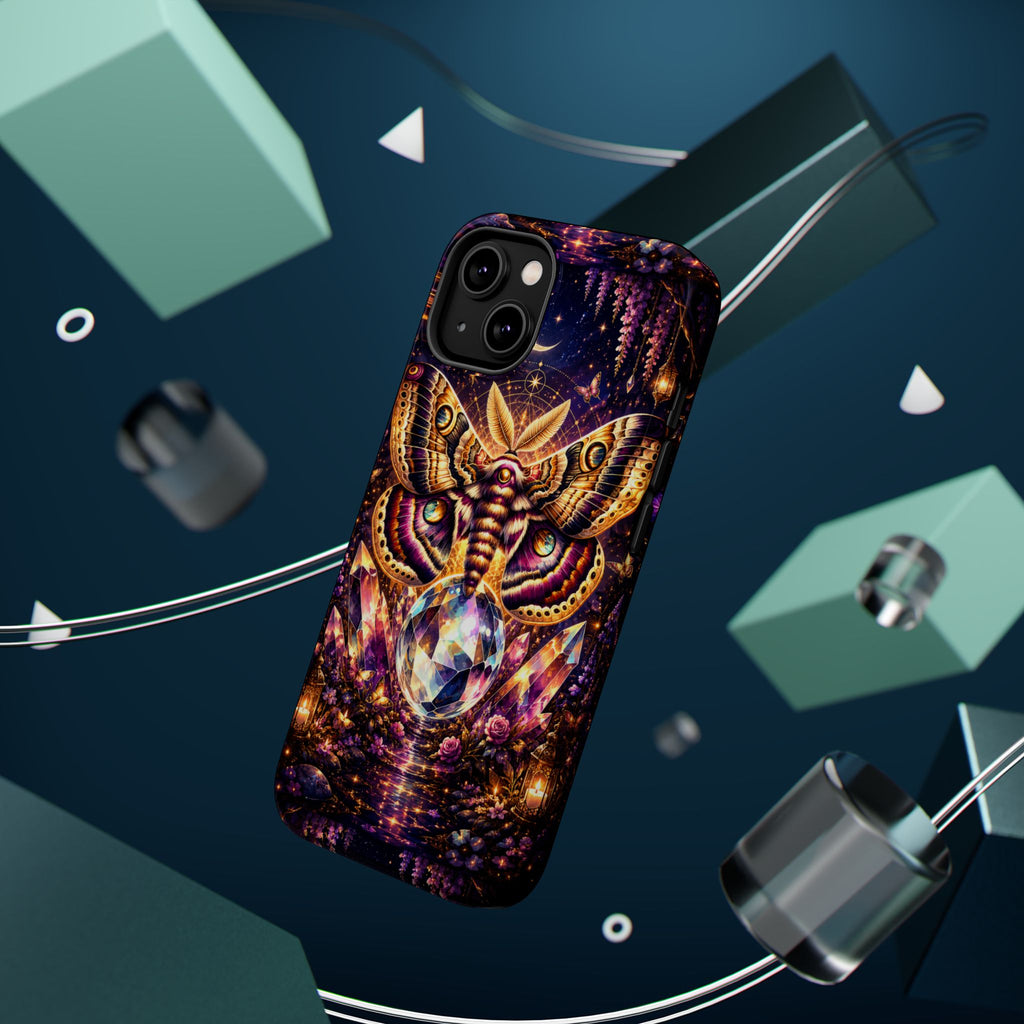 Mystic Moth Crystal Phone Case – Jewel-Toned MagSafe-Compatible Cover