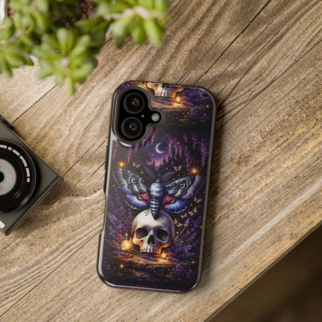 Moth & Skull Phone Case – Dark Mystical MagSafe-Compatible Cover