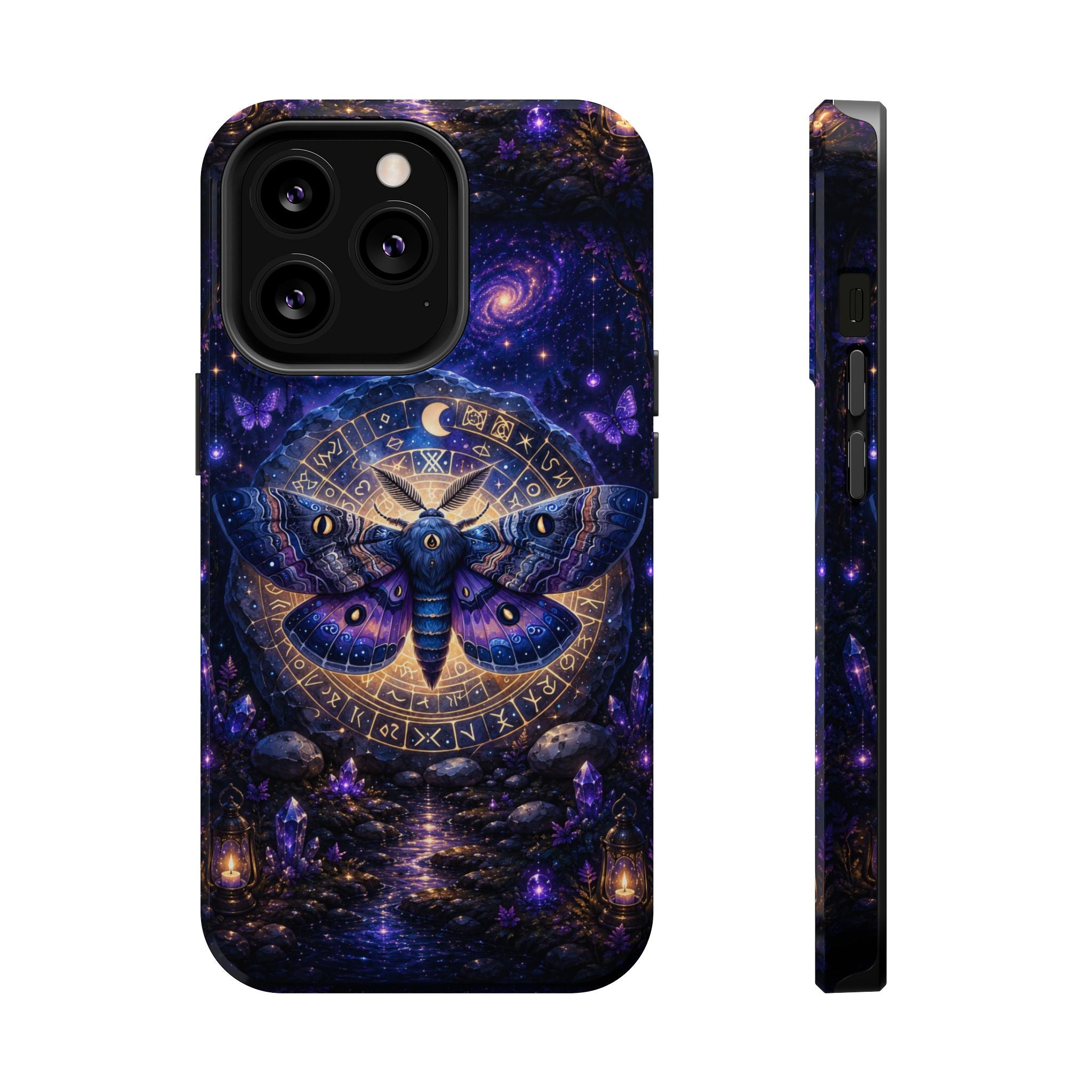 Astrological Moth Phone Case – Celestial MagSafe-Compatible Cover