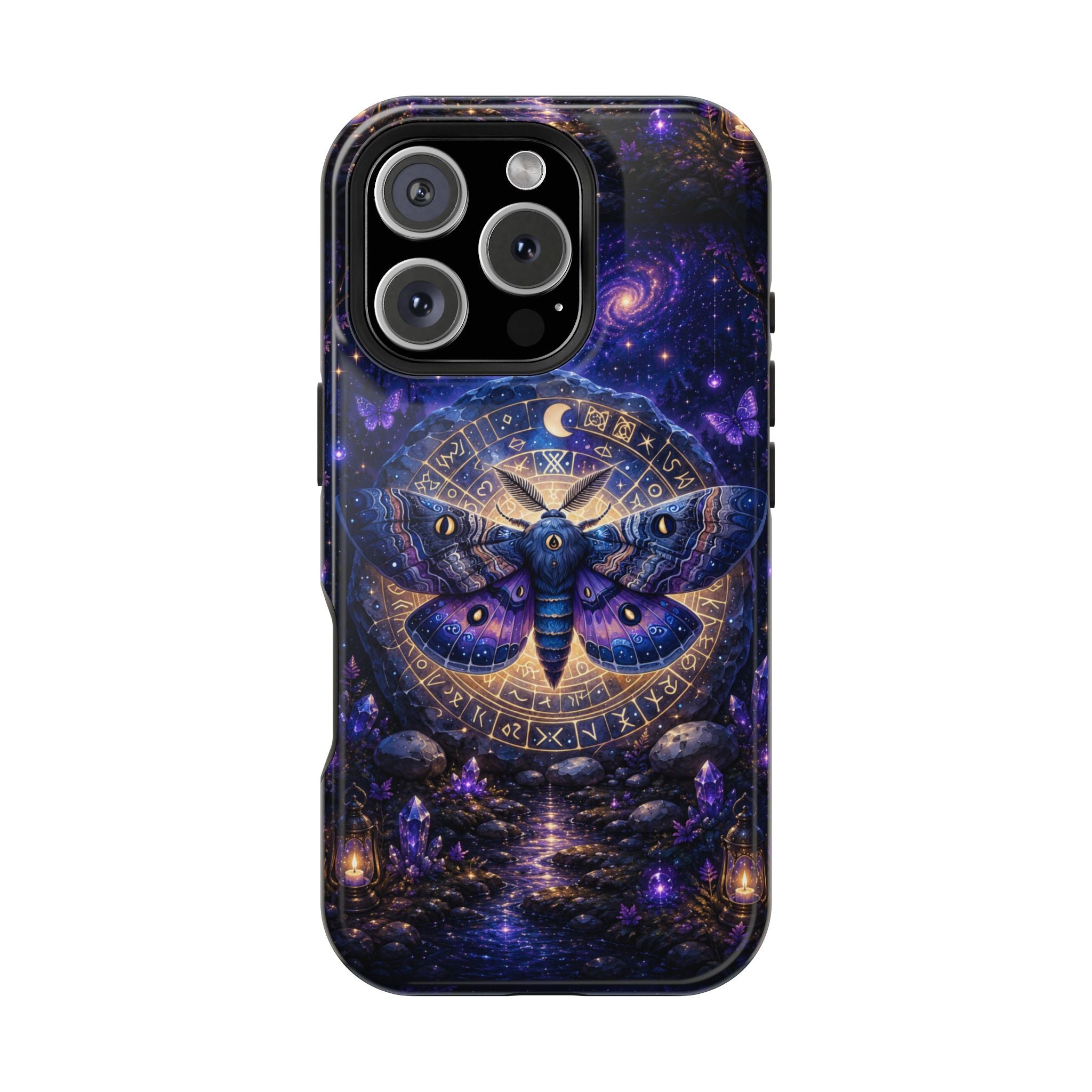 Astrological Moth Phone Case – Celestial MagSafe-Compatible Cover