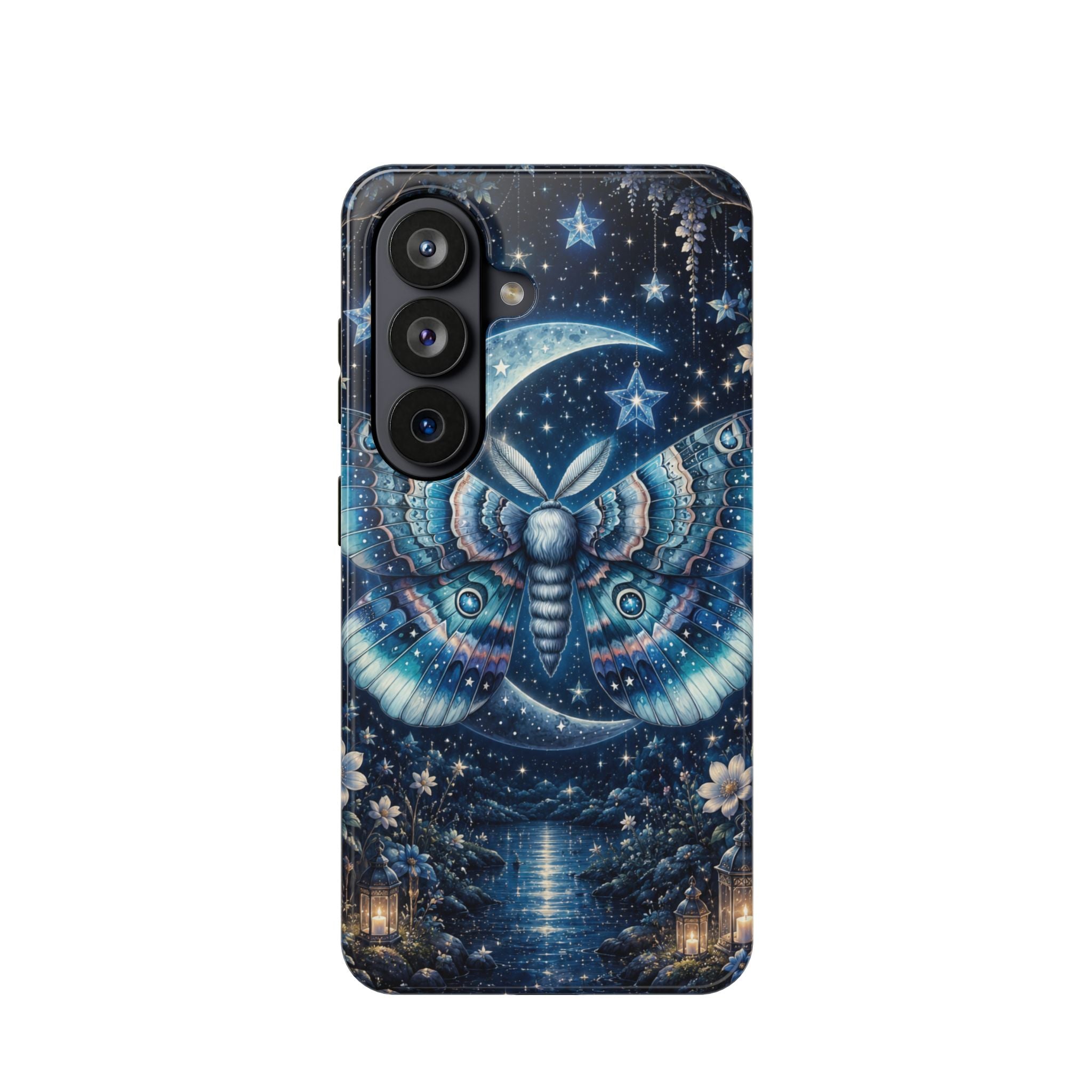 Mystic Moth Moon Phone Case – Night Sky MagSafe-Compatible Cover