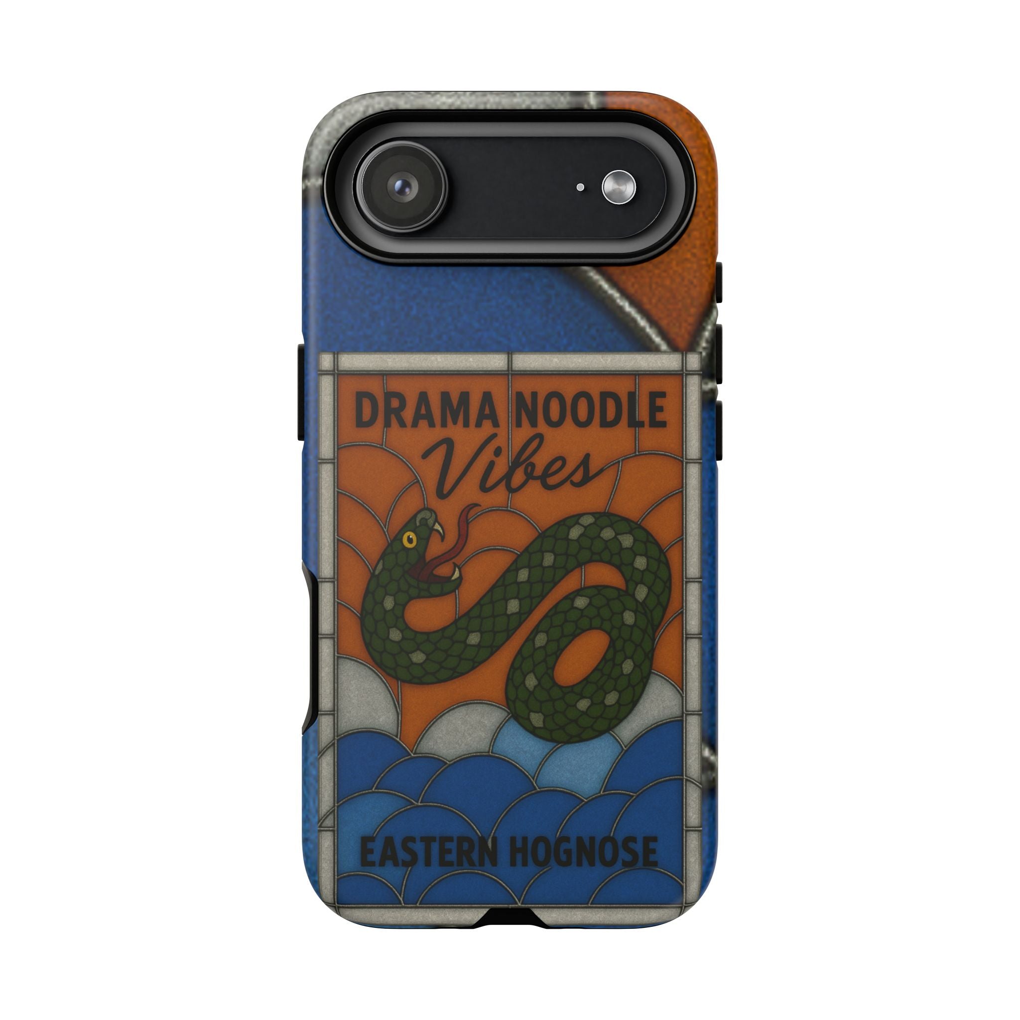 Stained Glass Snake Phone Case – Vibrant Drama Noodle Aesthetic Cover