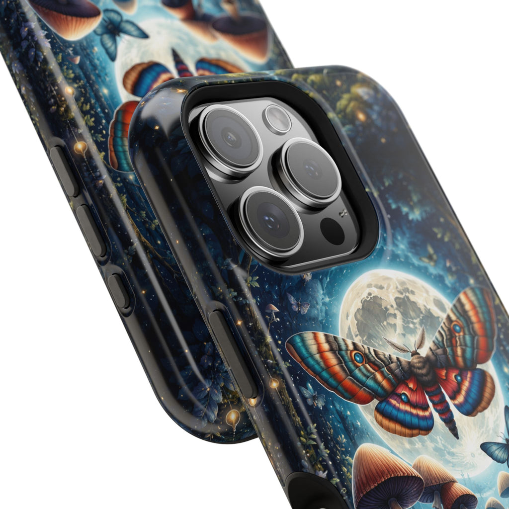Mystic Moth Moon Phone Case – Whimsical MagSafe-Compatible Cover