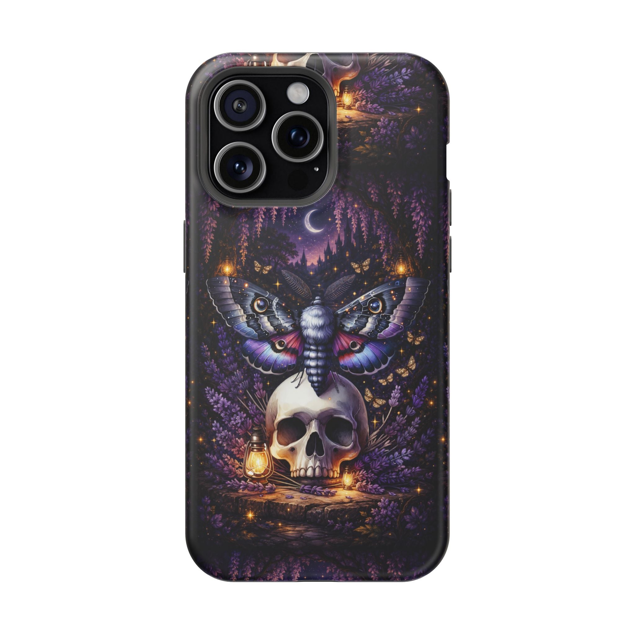 Moth & Skull Phone Case – Dark Mystical MagSafe-Compatible Cover