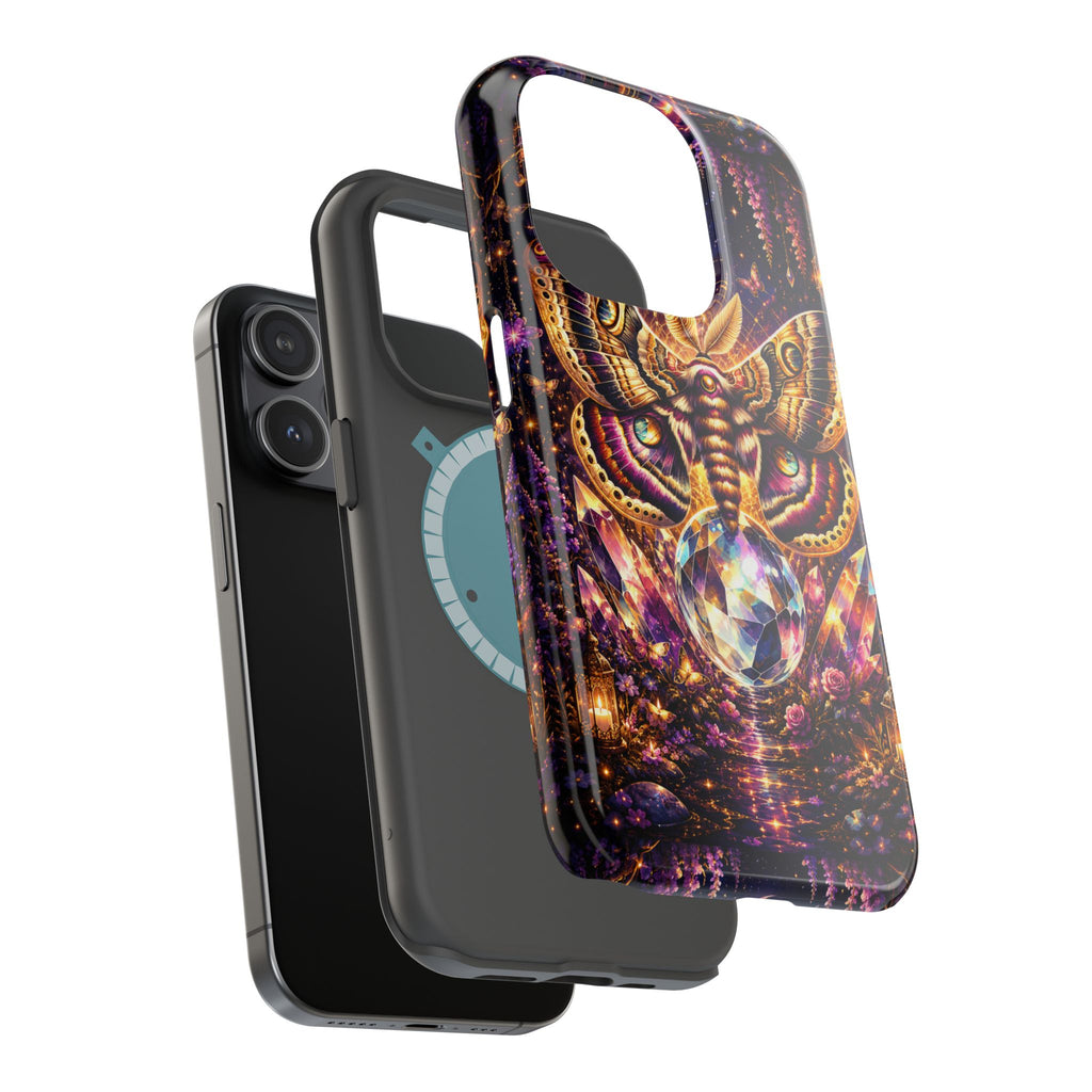 Mystic Moth Crystal Phone Case – Jewel-Toned MagSafe-Compatible Cover